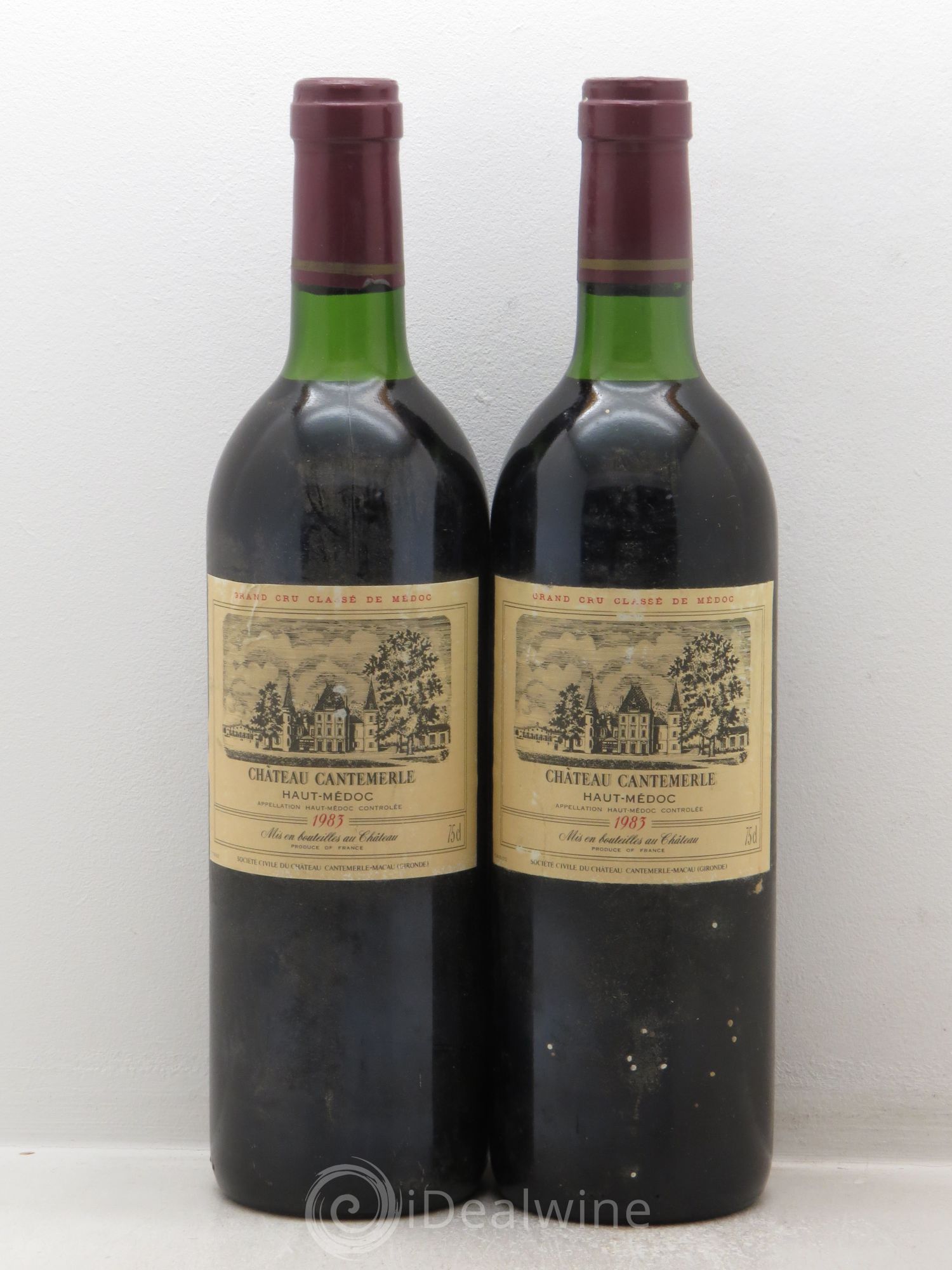 Château Cantemerle 5ème Grand Cru Classé 1983 - Lot de 2 bouteilles - 0
