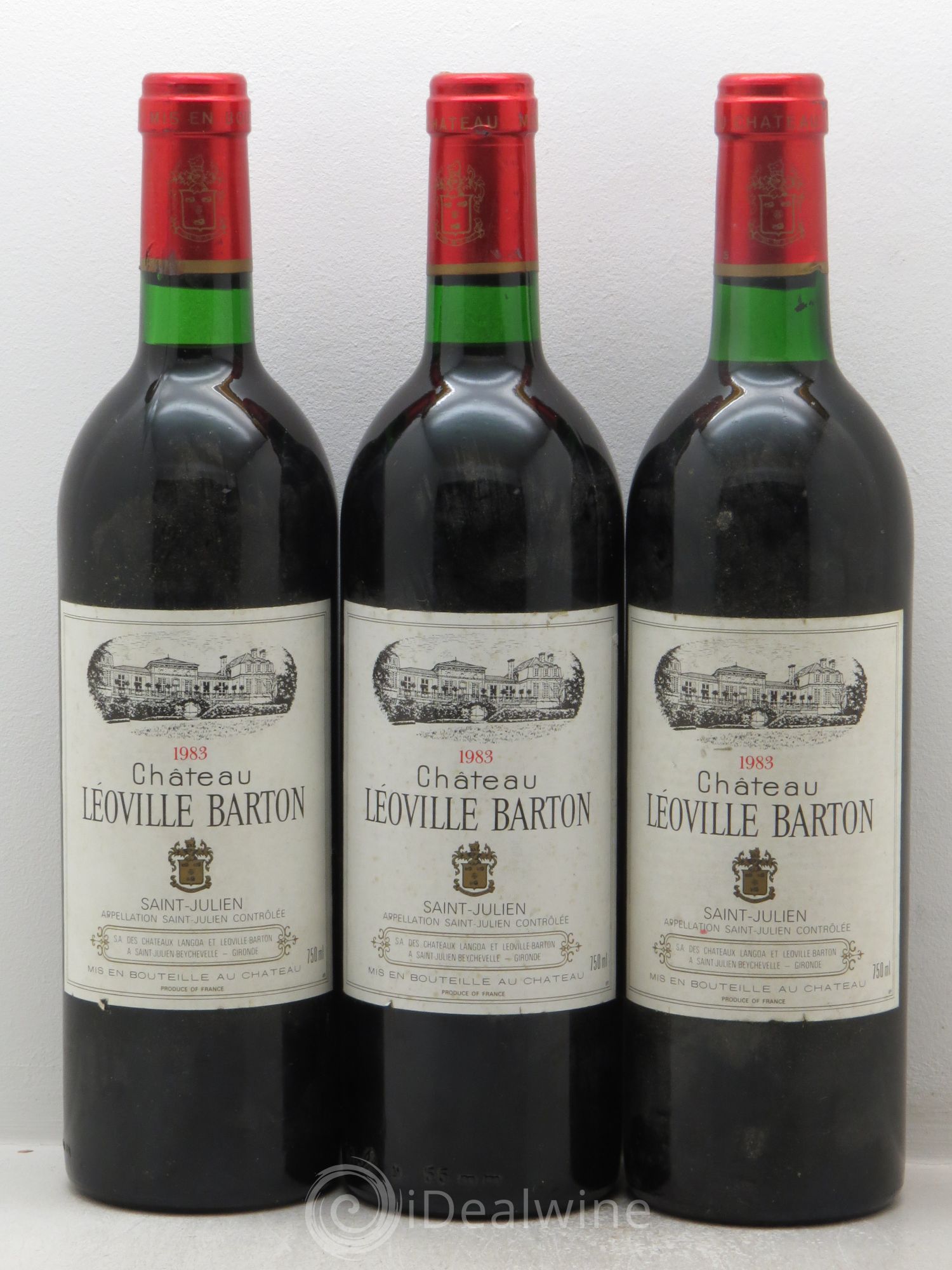 Château Léoville Barton 2ème Grand Cru Classé 1983 - Lot de 3 bouteilles - 0