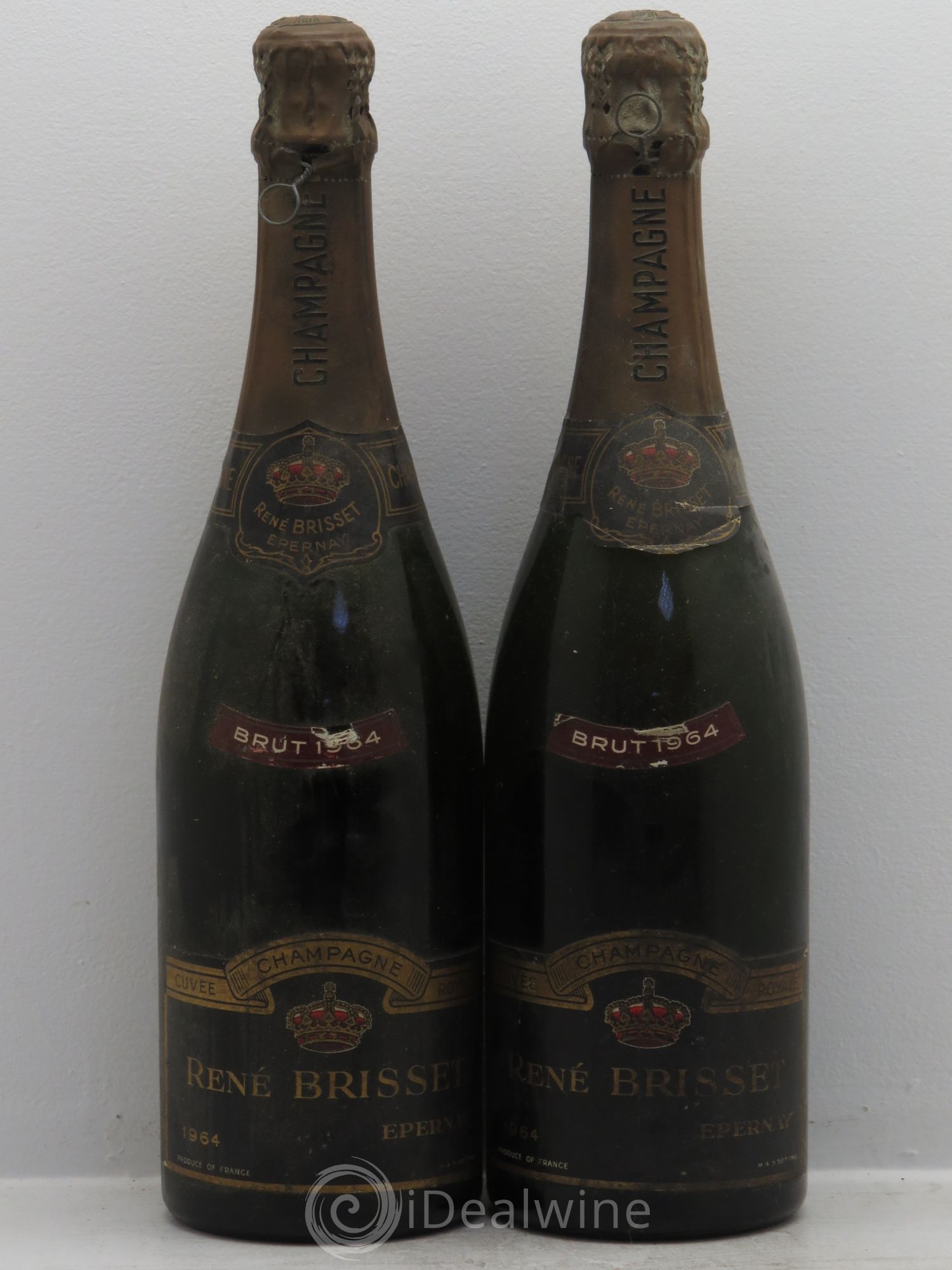 Champagne René Brisset 1964 - Lot de 2 bouteilles - 0