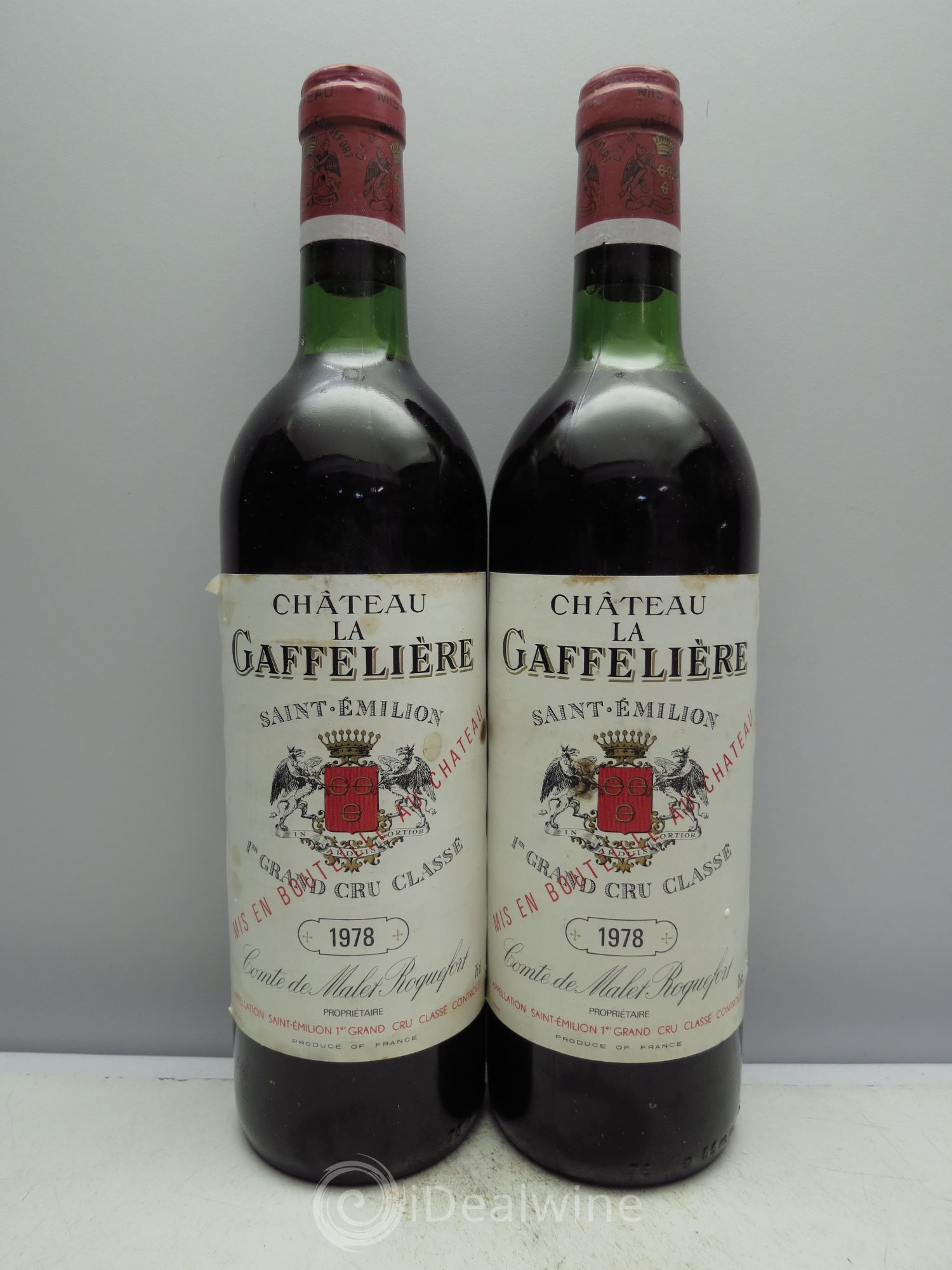 Château la Gaffelière 1er Grand Cru Classé B 1978 - Lot de 2 bouteilles - 0