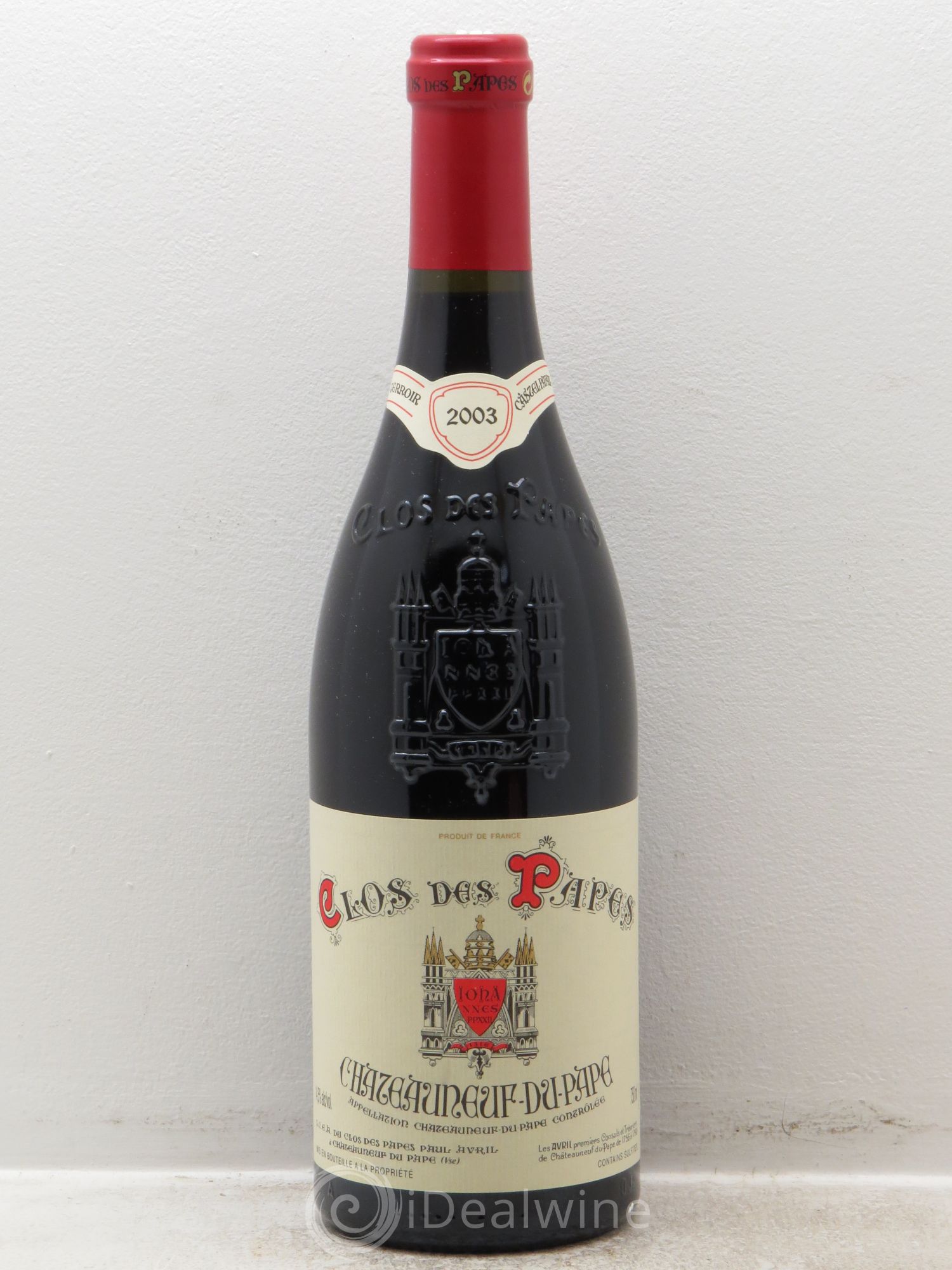 Châteauneuf-du-Pape Clos des Papes - Paul Avril 2003 - Lot de 1 bouteille - 0