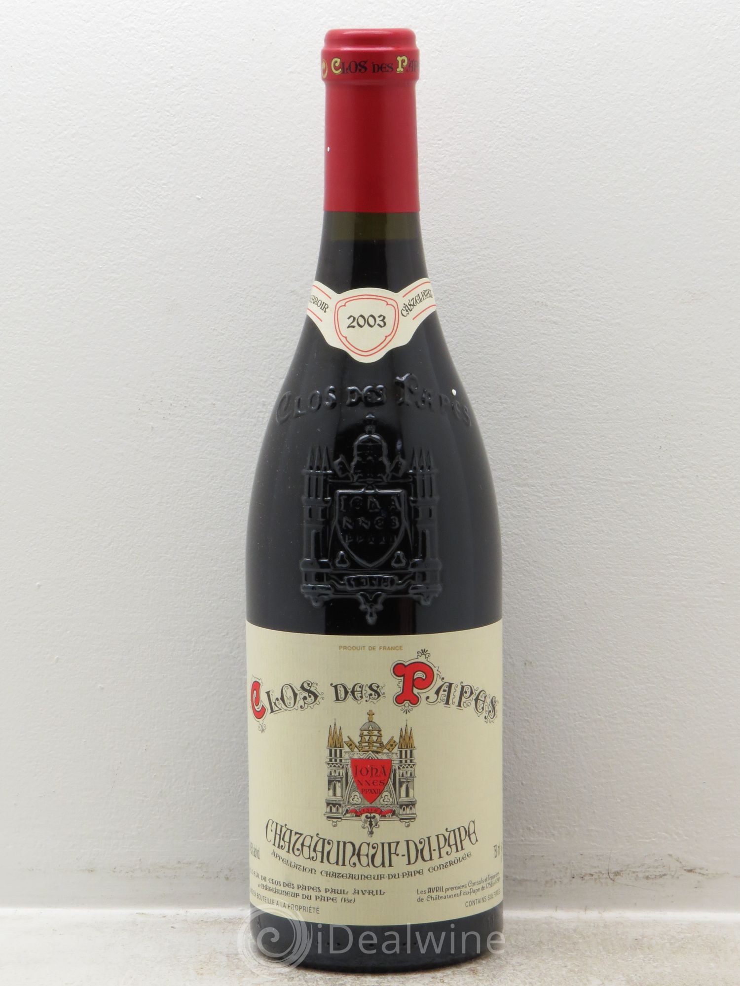 Châteauneuf-du-Pape Clos des Papes - Paul Avril 2003 - Lot de 1 bouteille - 0