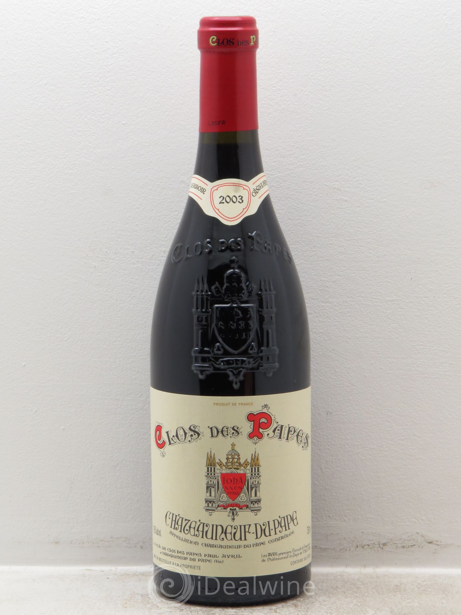 Châteauneuf-du-Pape Clos des Papes - Paul Avril 2003 - Lot de 1 bouteille - 0