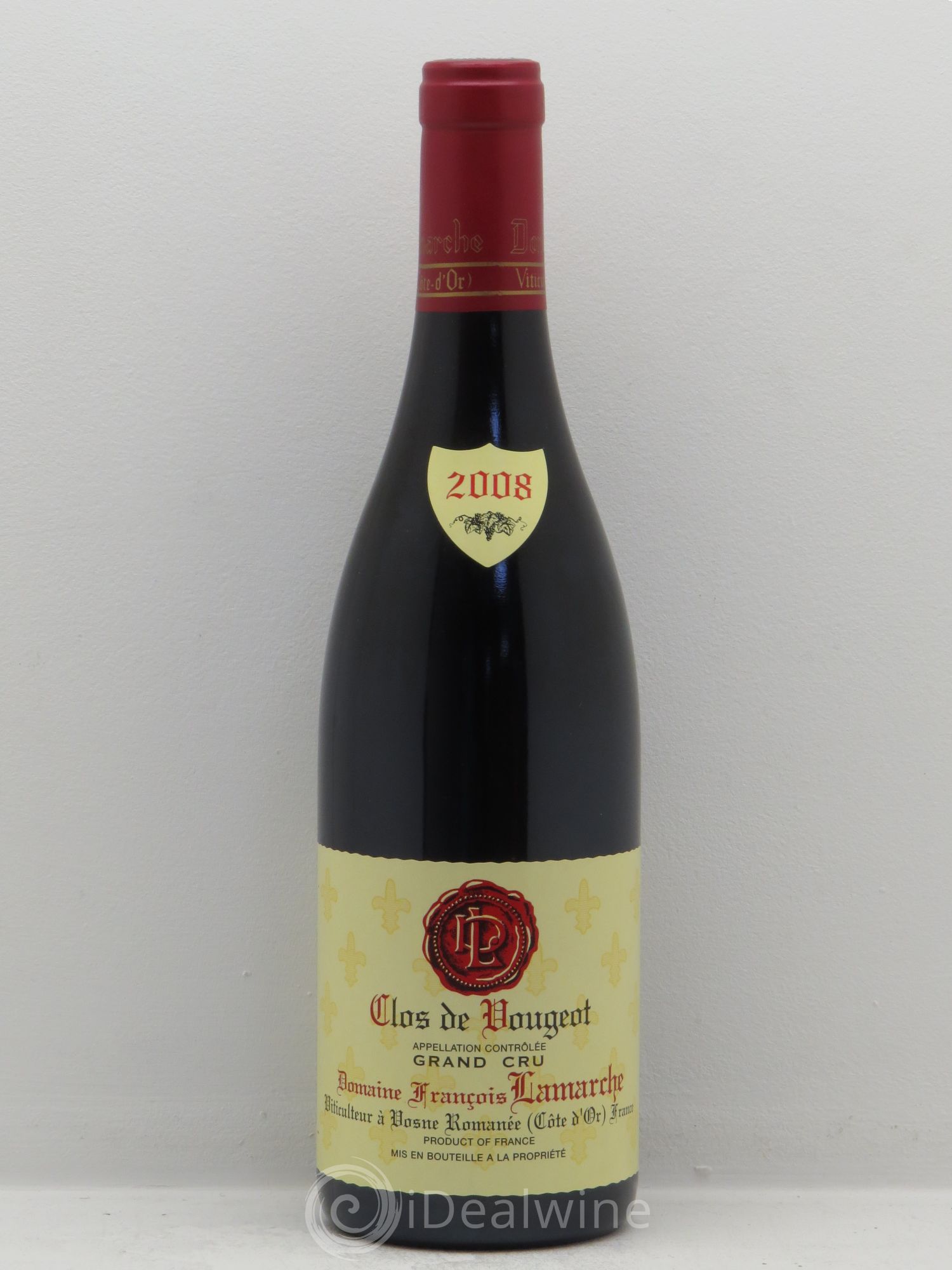 Clos de Vougeot Grand Cru Lamarche (Domaine) 2008 - Lot de 1 bouteille - 0