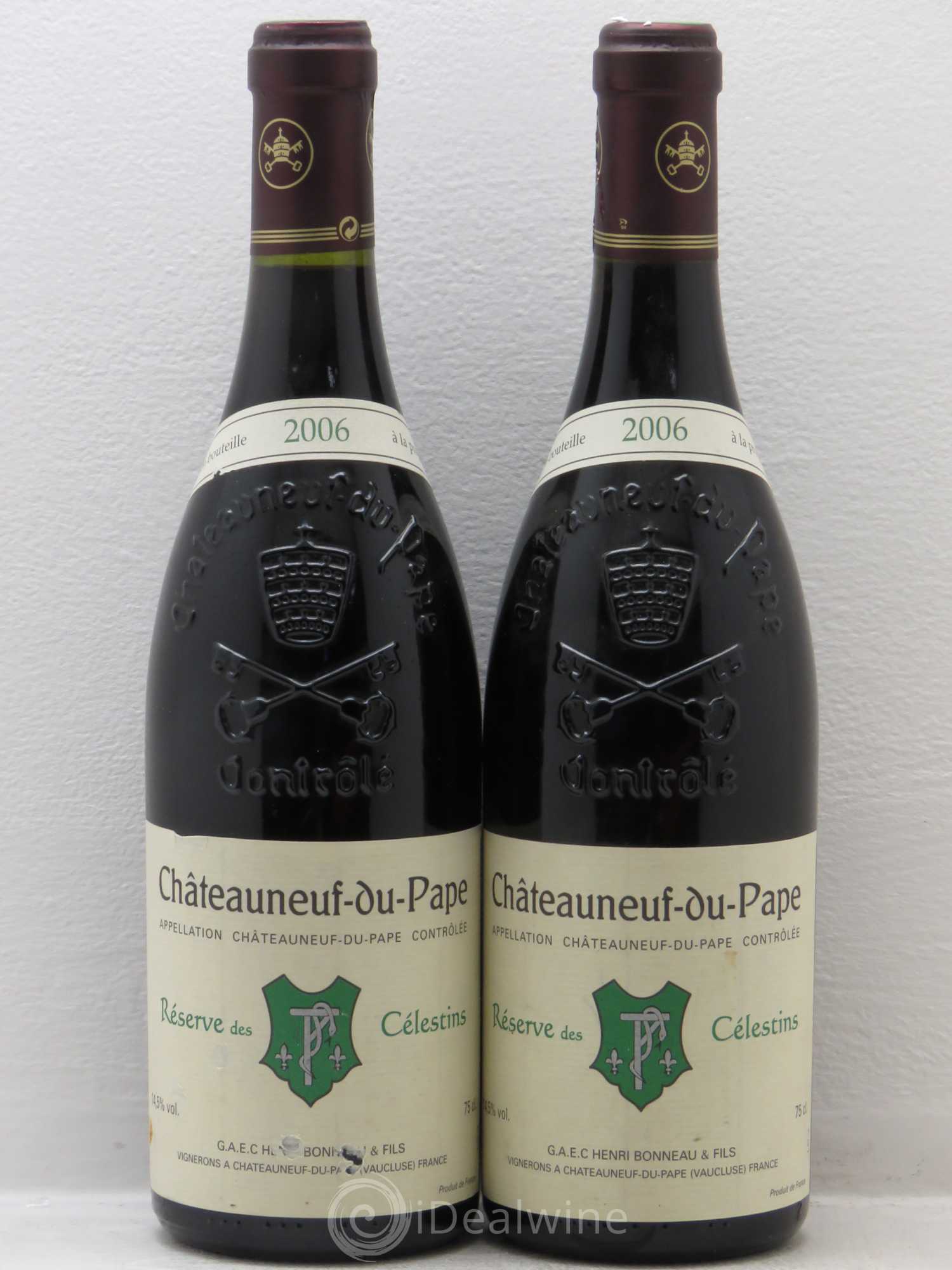 Châteauneuf-du-Pape Réserve des Célestins Henri Bonneau & Fils 2006 - Lot de 2 bouteilles - 0
