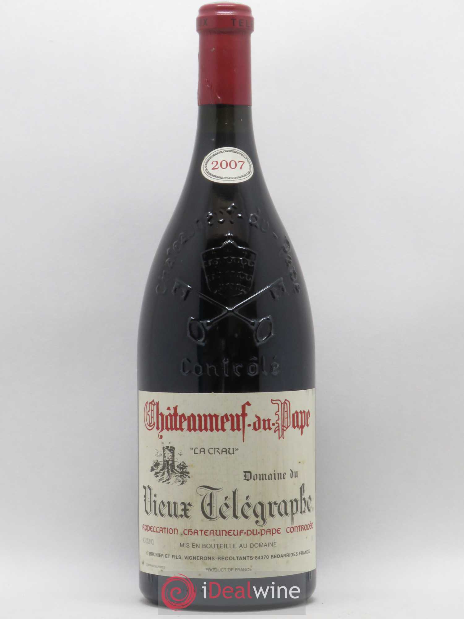 Châteauneuf-du-Pape Vieux Télégraphe (Domaine du) Vignobles Brunier 2007 - Lot de 1 magnum - 0