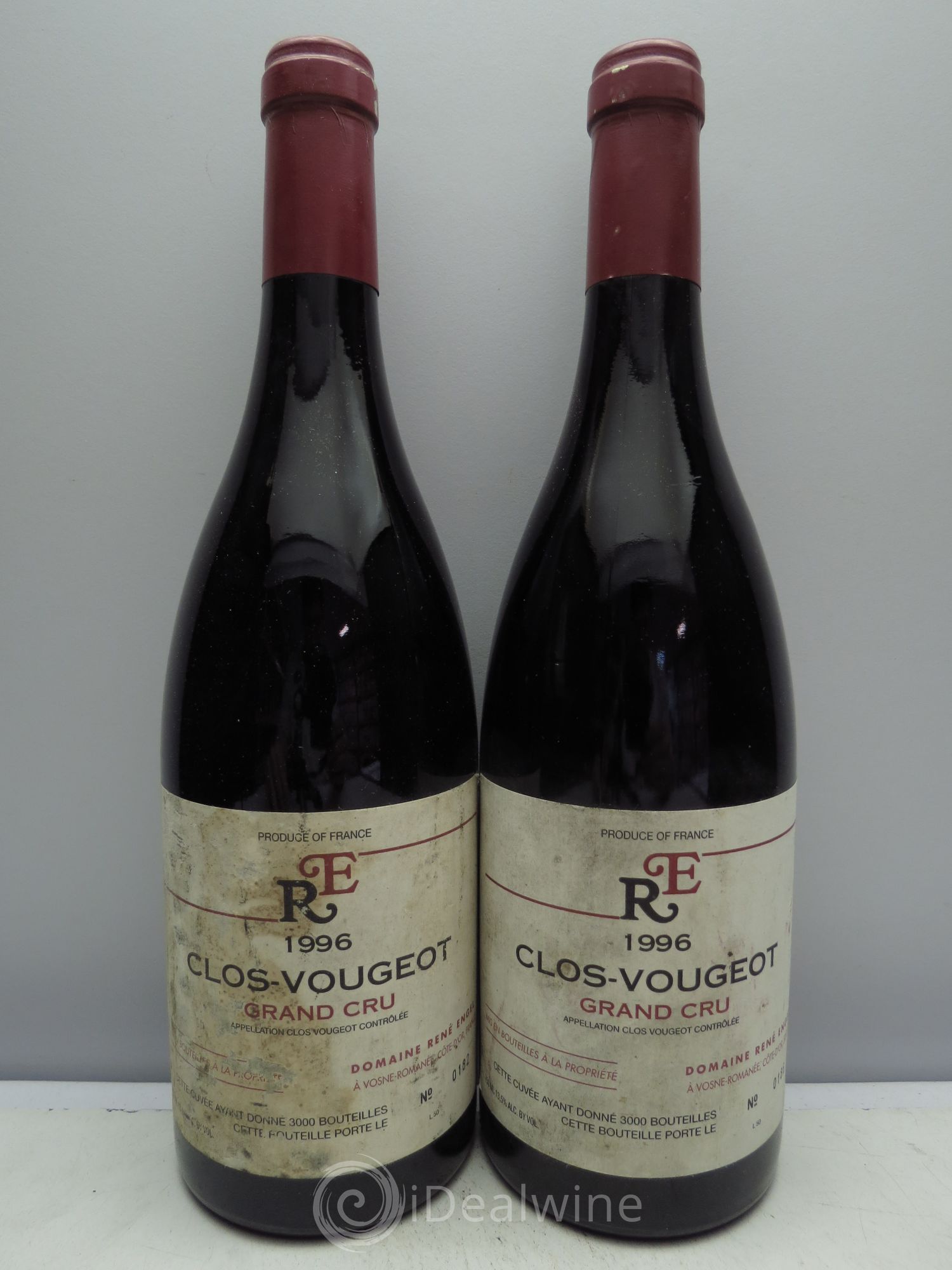 Clos de Vougeot Grand Cru Domaine René Engel - Domaine Eugénie 1996 - Lot de 2 bouteilles - 0