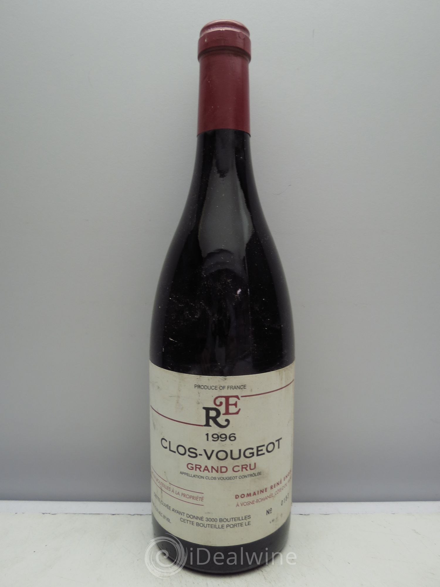 Clos de Vougeot Grand Cru Domaine René Engel - Domaine Eugénie 1996 - Lot de 2 bouteilles - 0