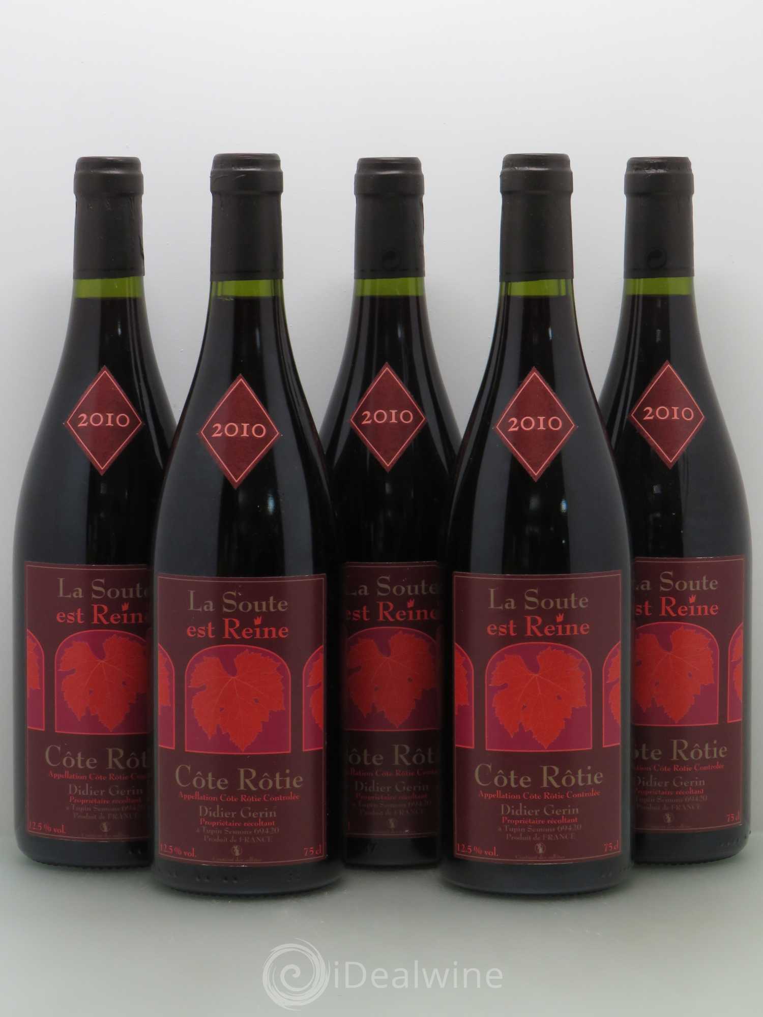 Côte-Rôtie Didier Gerin La Soute Est Reine 2010 - Posten von 5 Flaschen - 0