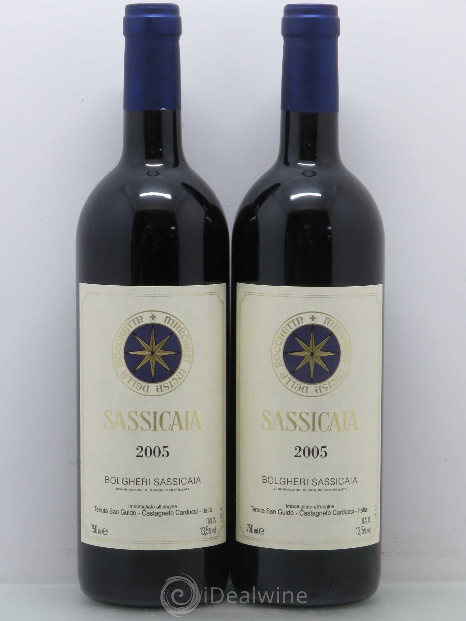 Bolgheri DOC Sassicaia Tenuta San Guido 2005 - Lot de 2 bouteilles - 0
