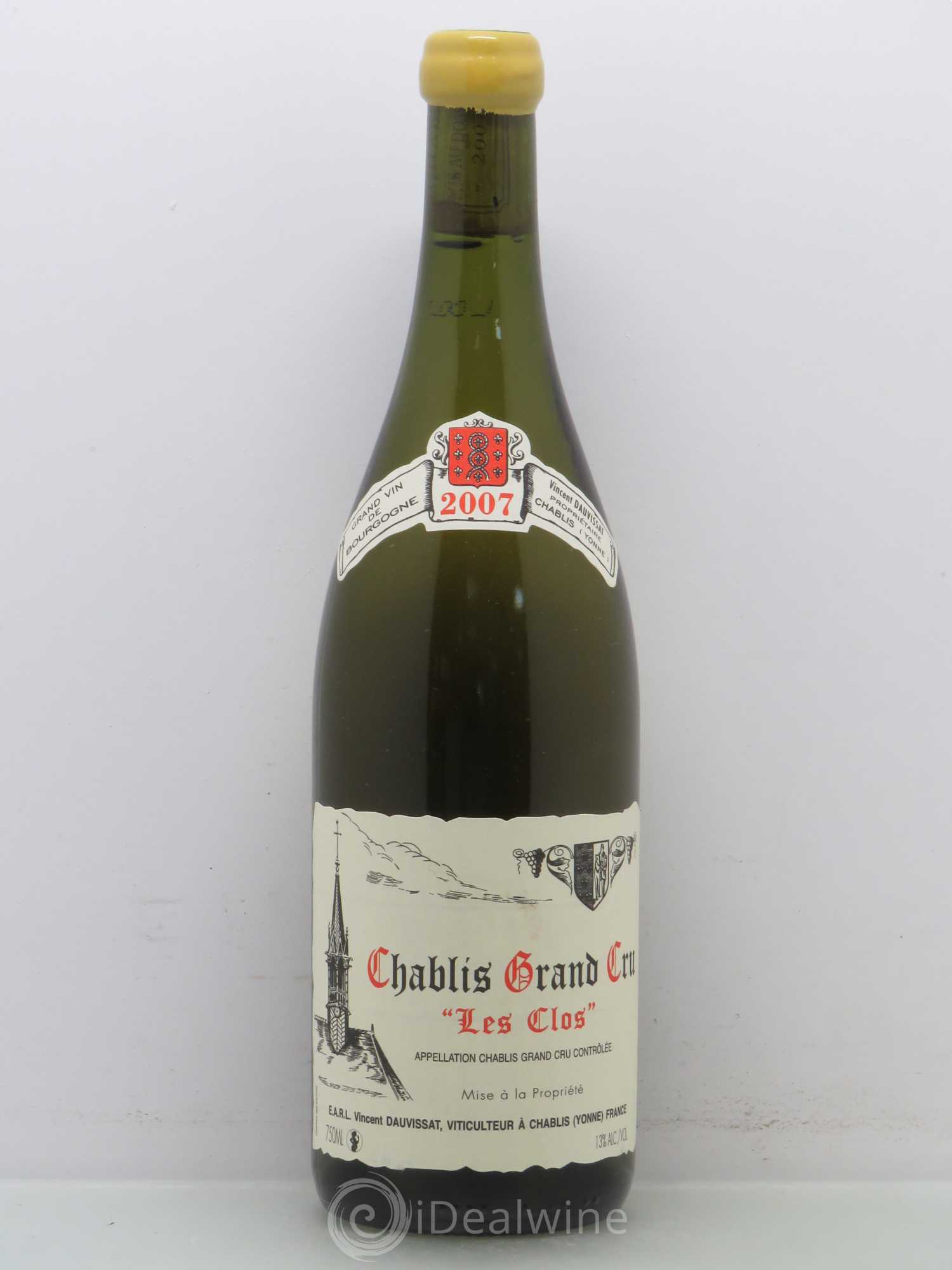Chablis Grand Cru Les Clos Vincent Dauvissat (Domaine) 2007 - Lot de 1 bouteille - 0