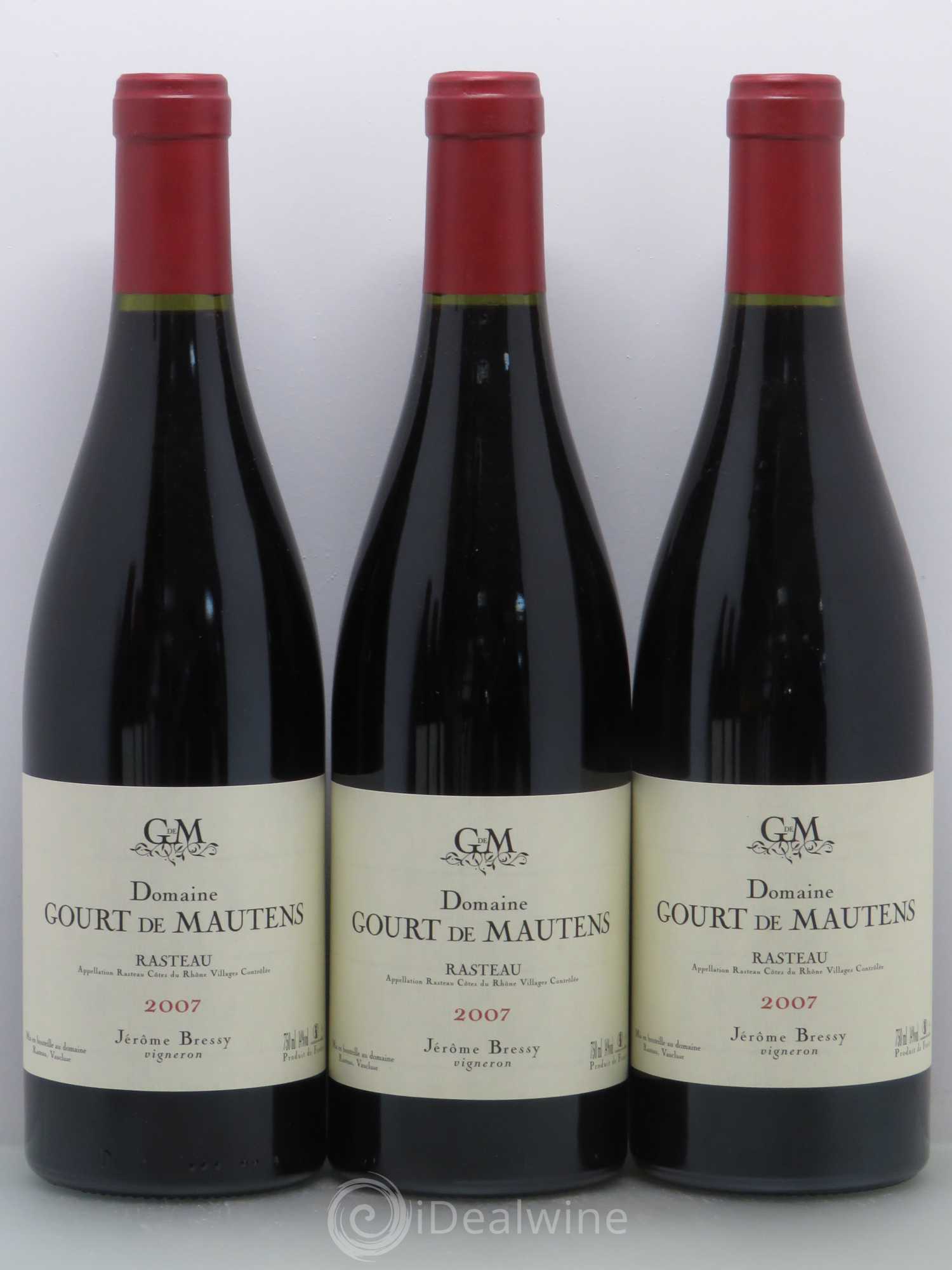 Rasteau Domaine Gourt de Mautens - Jérôme Bressy 2007 - Lot de 6 bouteilles - 1