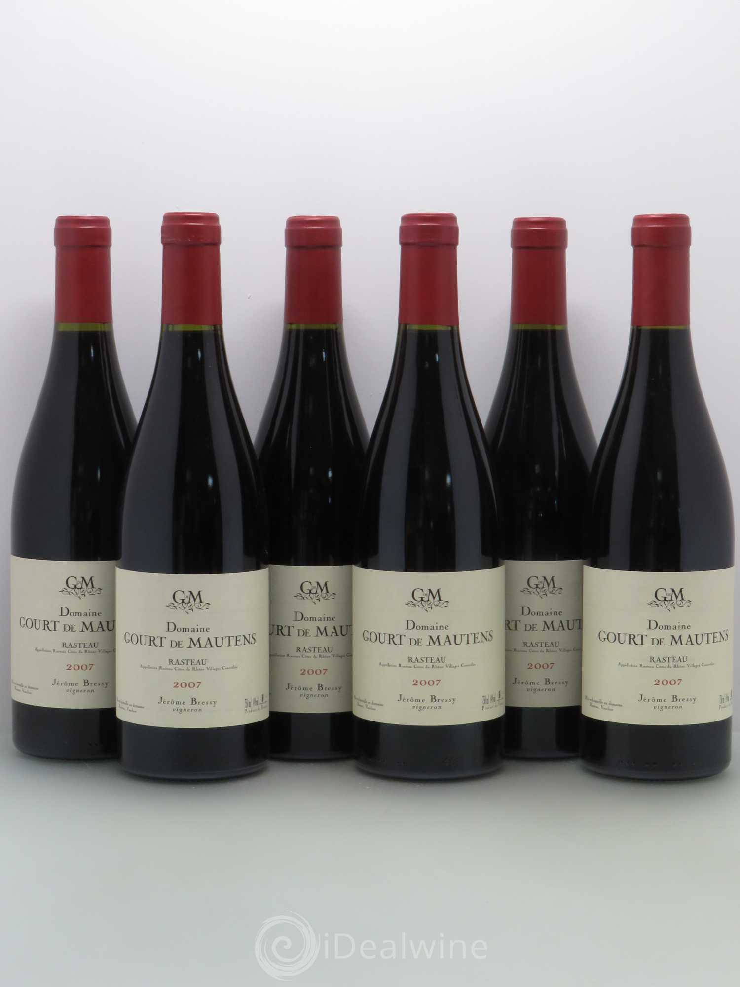 Rasteau Domaine Gourt de Mautens - Jérôme Bressy 2007 - Lot de 6 bouteilles - 0