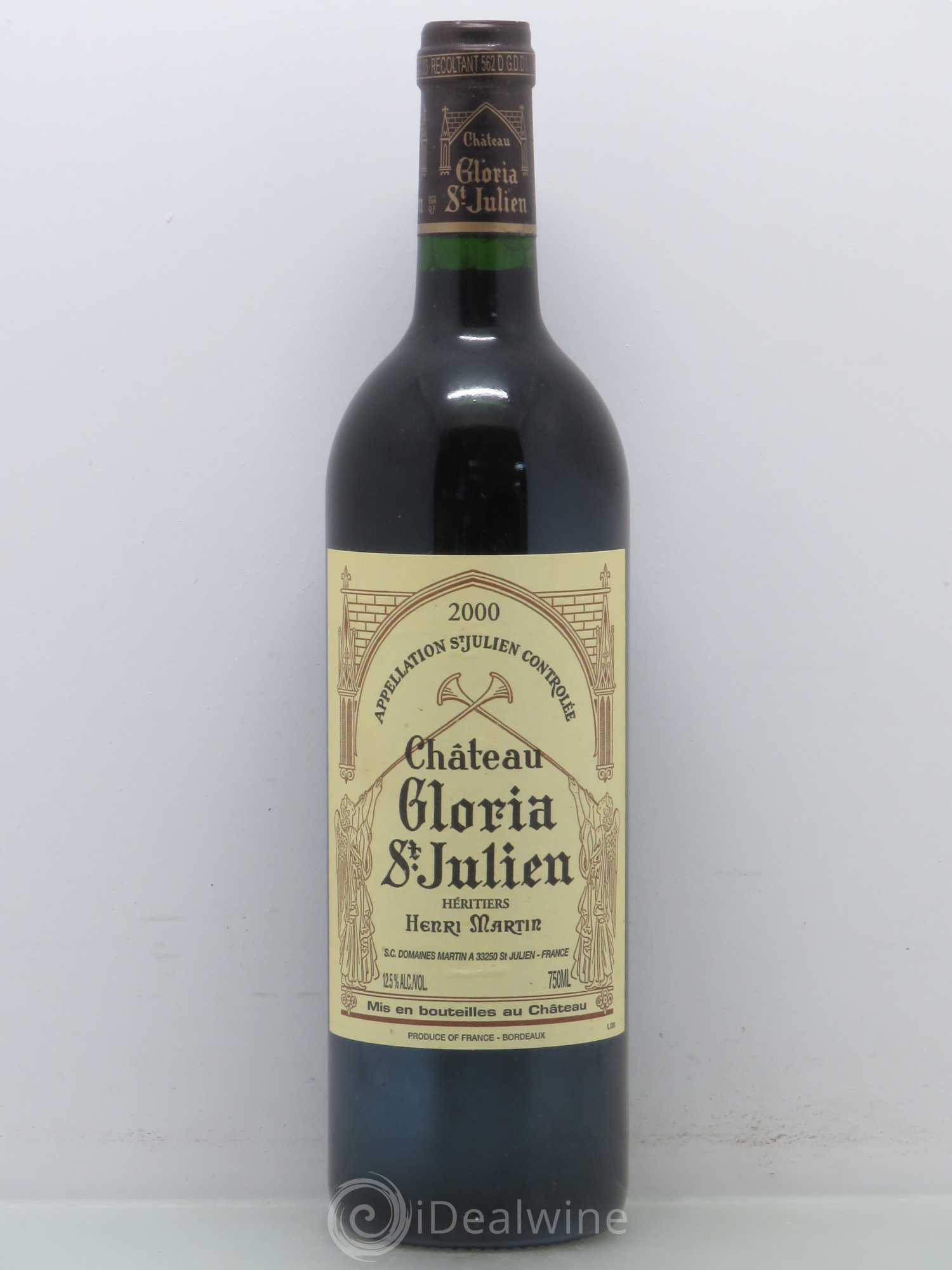 Château Gloria 2000 - Lot de 1 bouteille - 0
