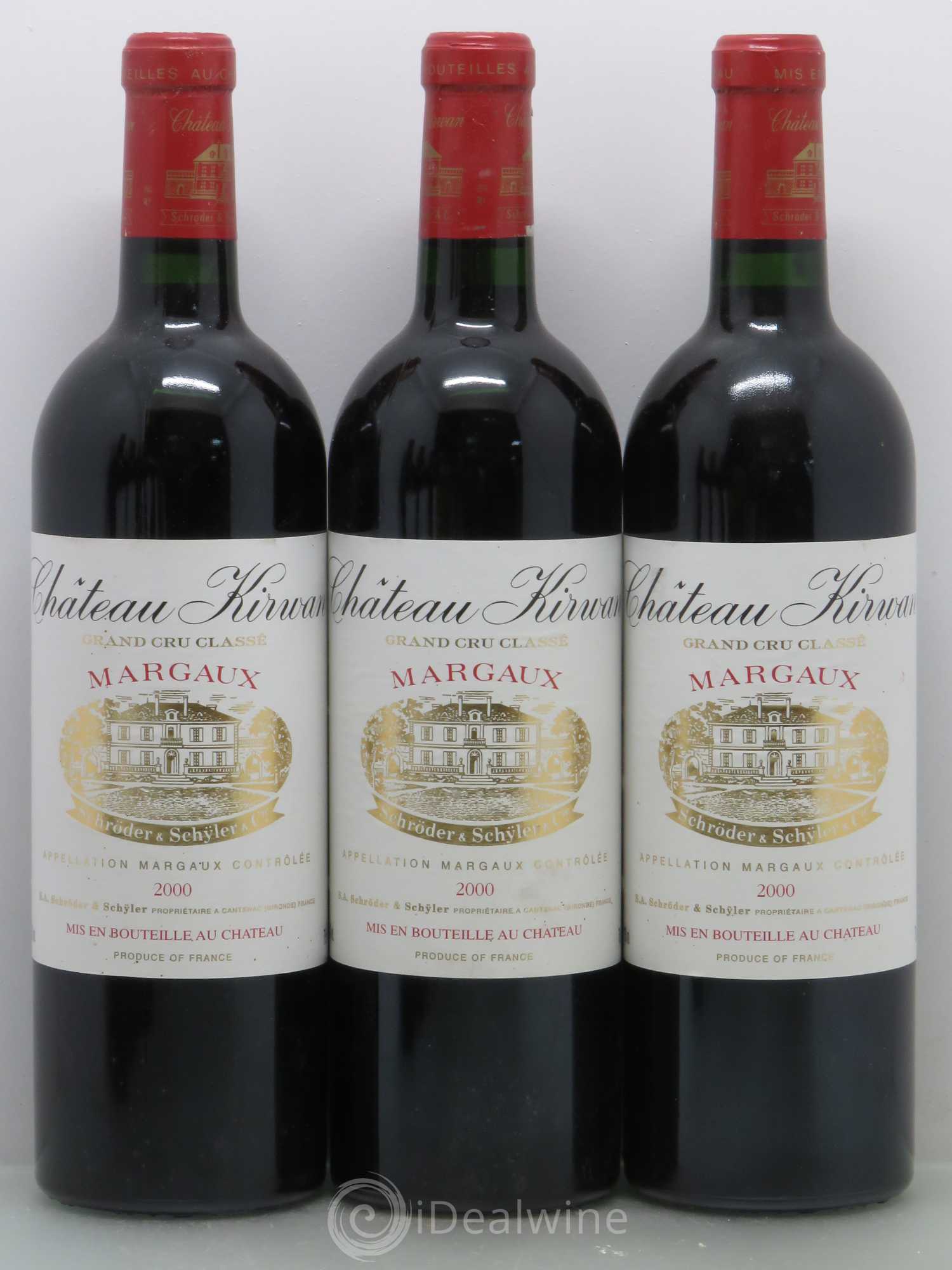 Château Kirwan 3ème Grand Cru Classé 2000 - Lot de 6 bouteilles - 1