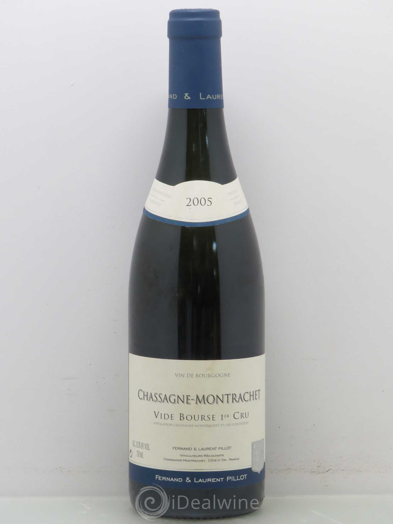 Chassagne-Montrachet 1er Cru Vide Bourses Pillot 2005 - Lot de 1 bouteille - 0