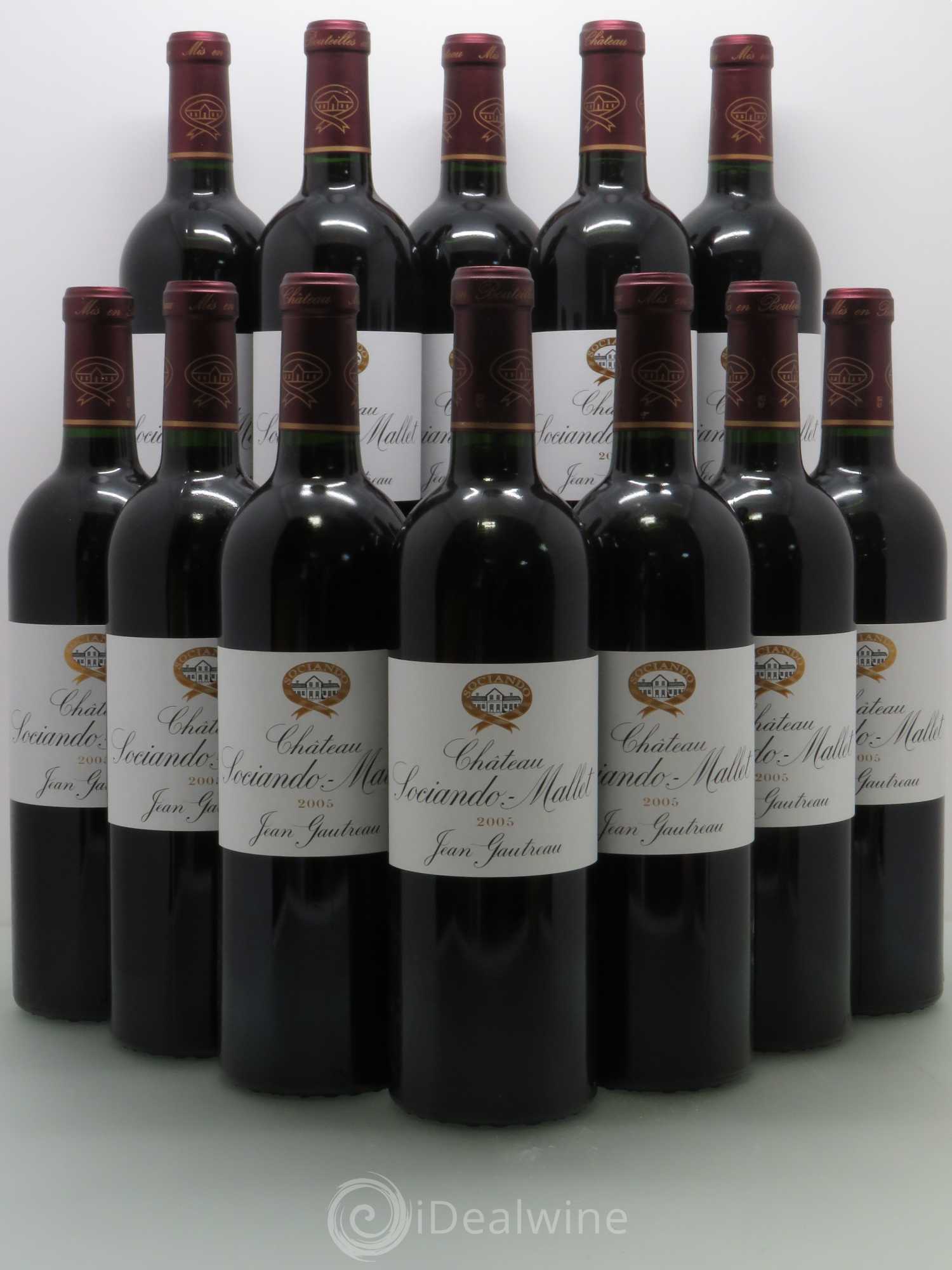 Château Sociando Mallet 2005 - Lot de 12 bouteilles - 0