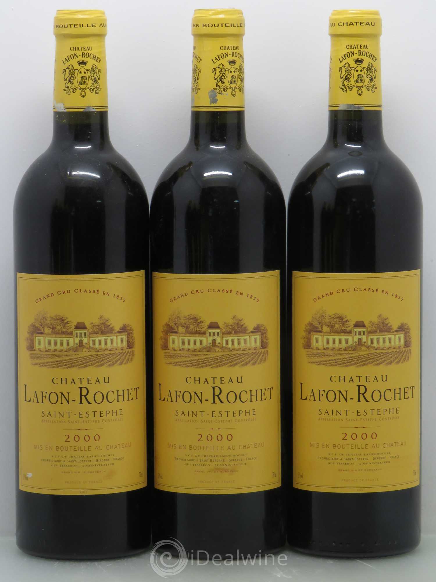Château Lafon Rochet 4ème Grand Cru Classé 2000 - Lot de 12 bouteilles - 1