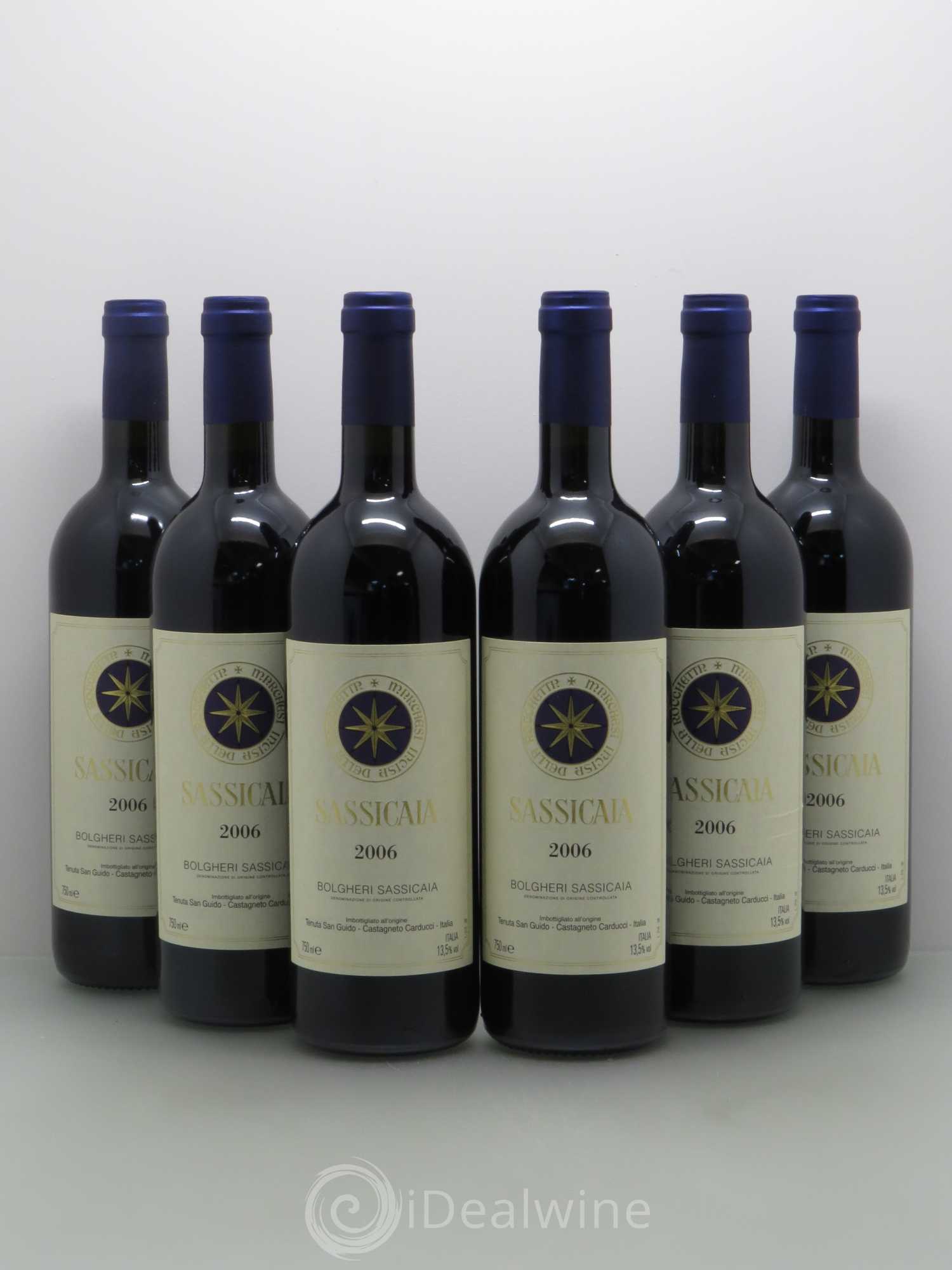 Bolgheri DOC Sassicaia Tenuta San Guido 2006 - Lot de 6 bouteilles - 0