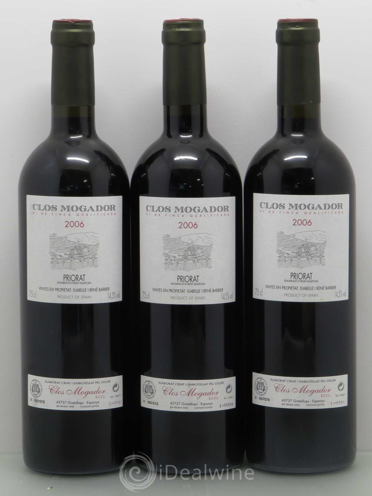 Priorat Clos Mogador DOCA René Barbier 2006 - Lot de 6 bouteilles - 1
