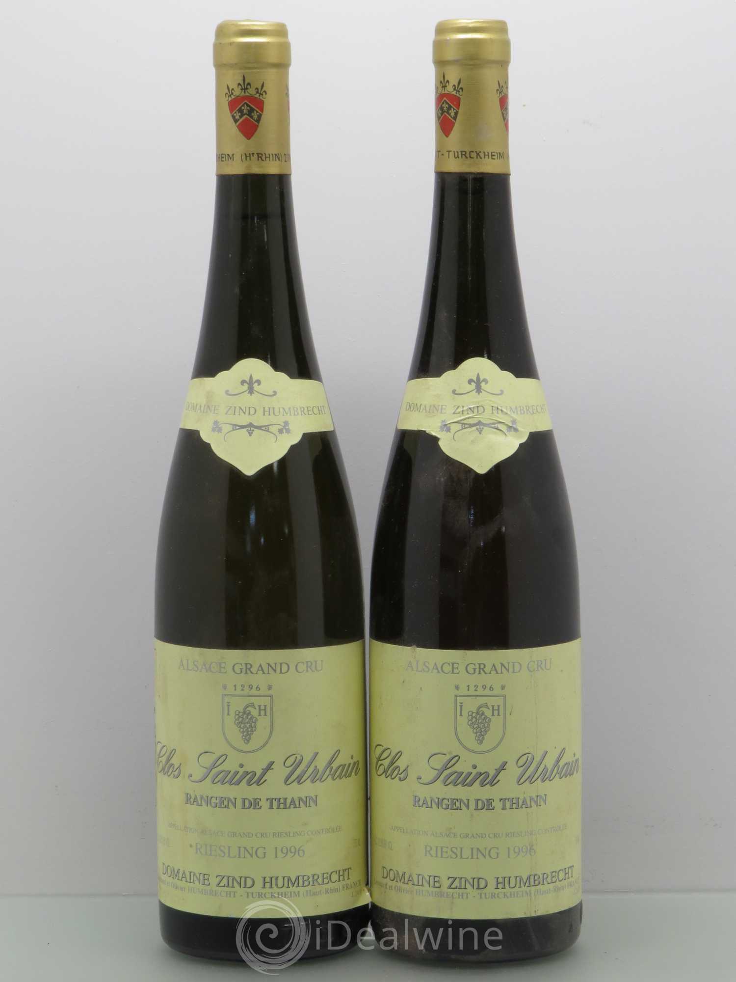 Alsace Riesling Grand Cru Rangen de Thann Clos Saint Urbain Zind-Humbrecht (Domaine) 1996 - Lot de 2 bouteilles - 0