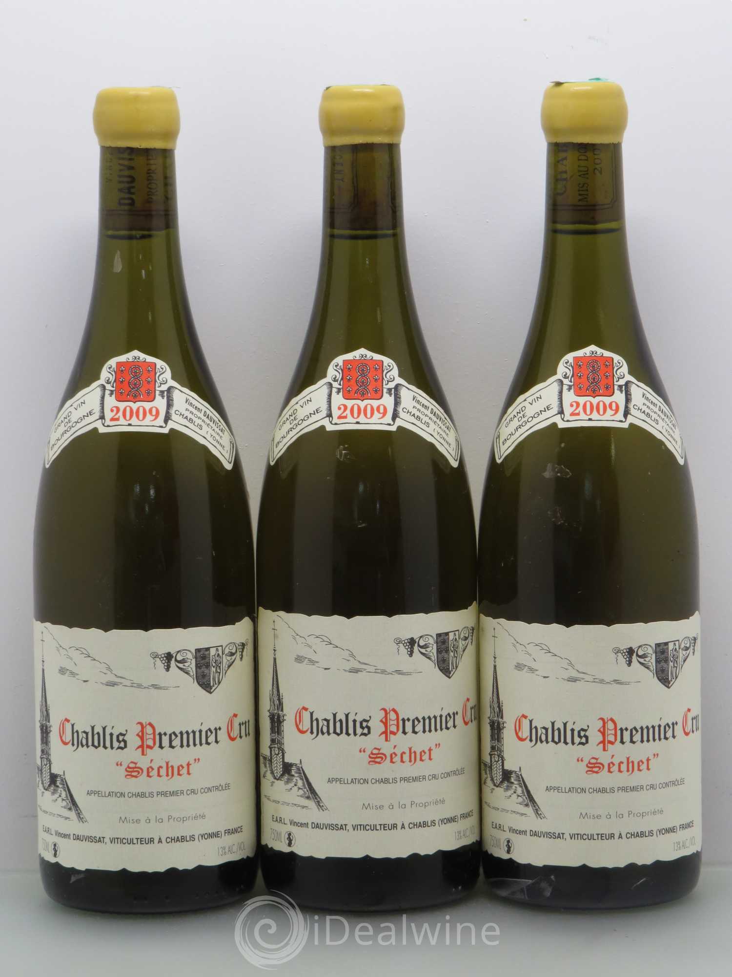 Chablis 1er Cru Séchet Vincent Dauvissat (Domaine) 2009 - Lot de 3 bouteilles - 0