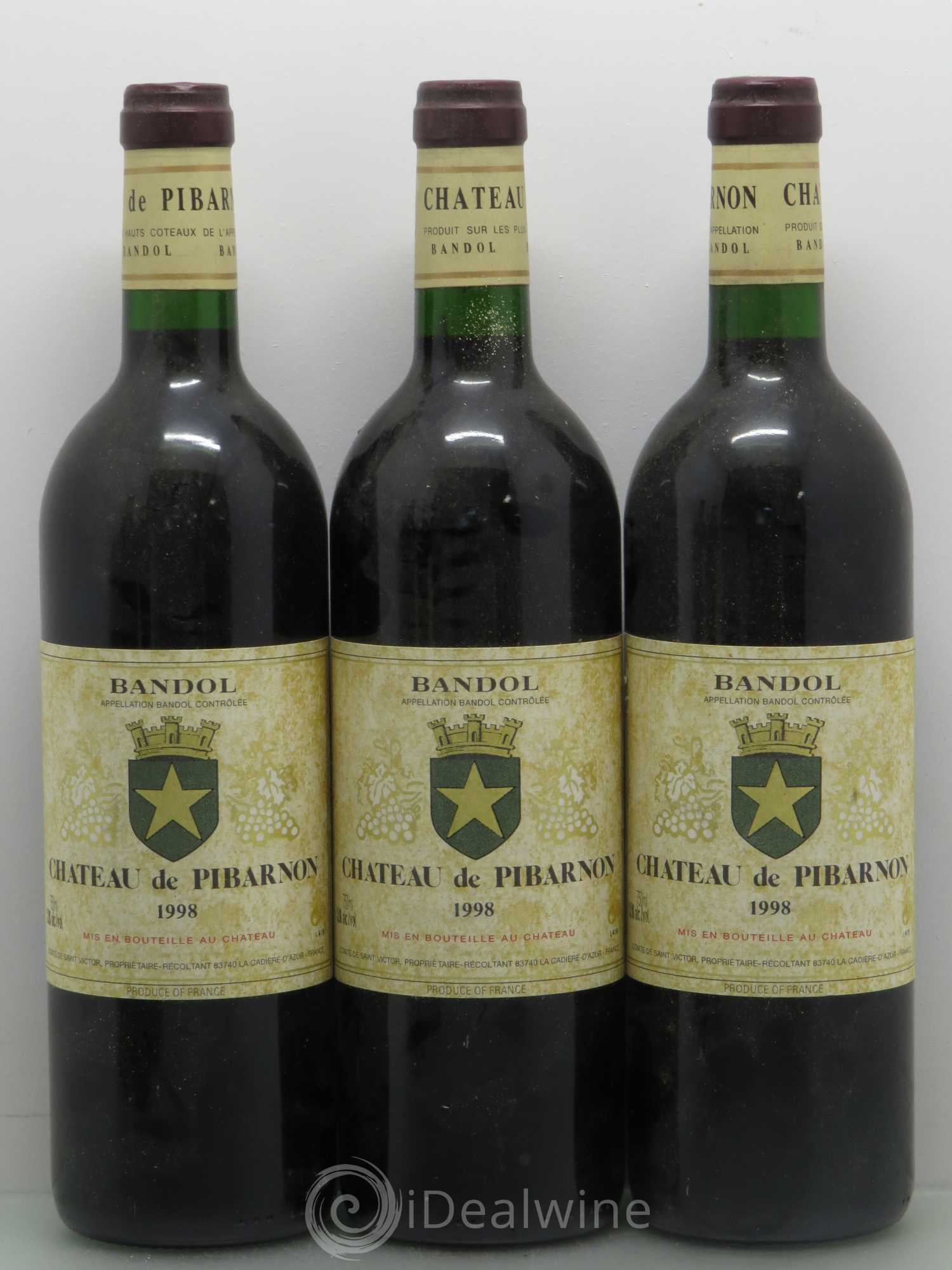 Bandol Château de Pibarnon Comte de Saint-Victor 1998 - Lot de 5 bouteilles - 1
