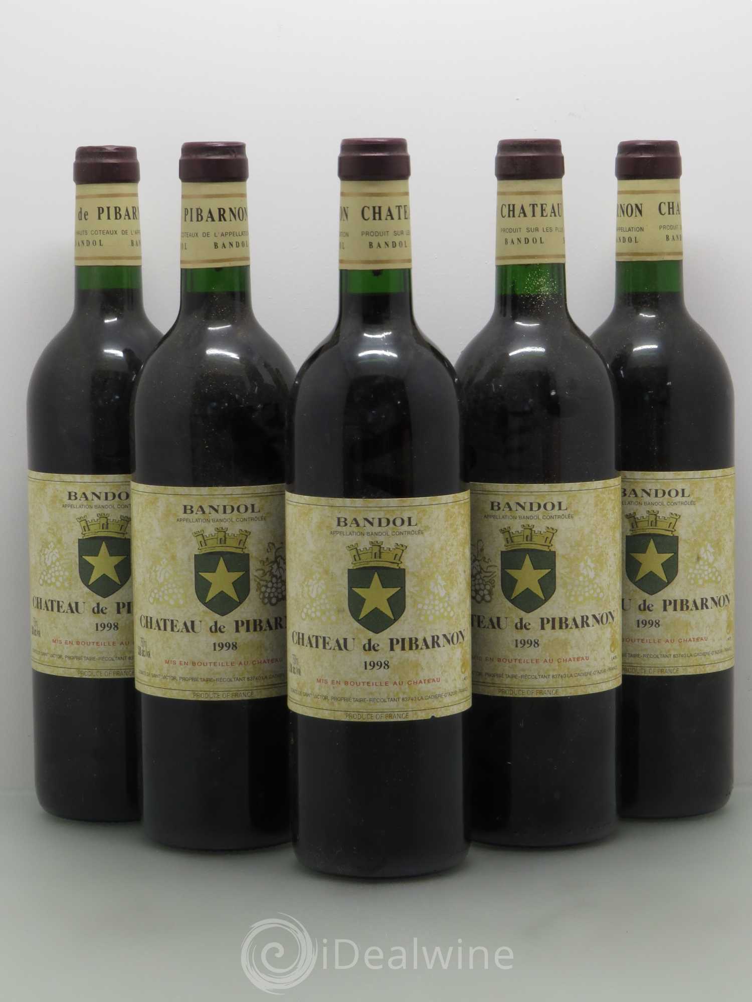 Bandol Château de Pibarnon Comte de Saint-Victor 1998 - Lot de 5 bouteilles - 0