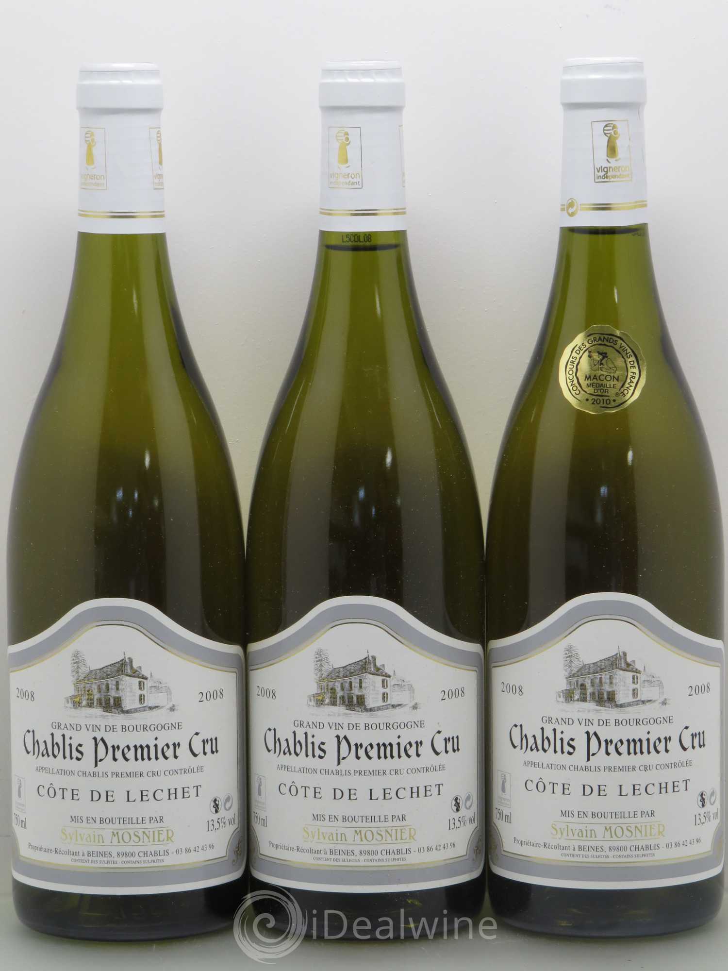 Chablis 1er Cru Mosnier Lechet 2008 - Posten von 6 Flaschen - 1