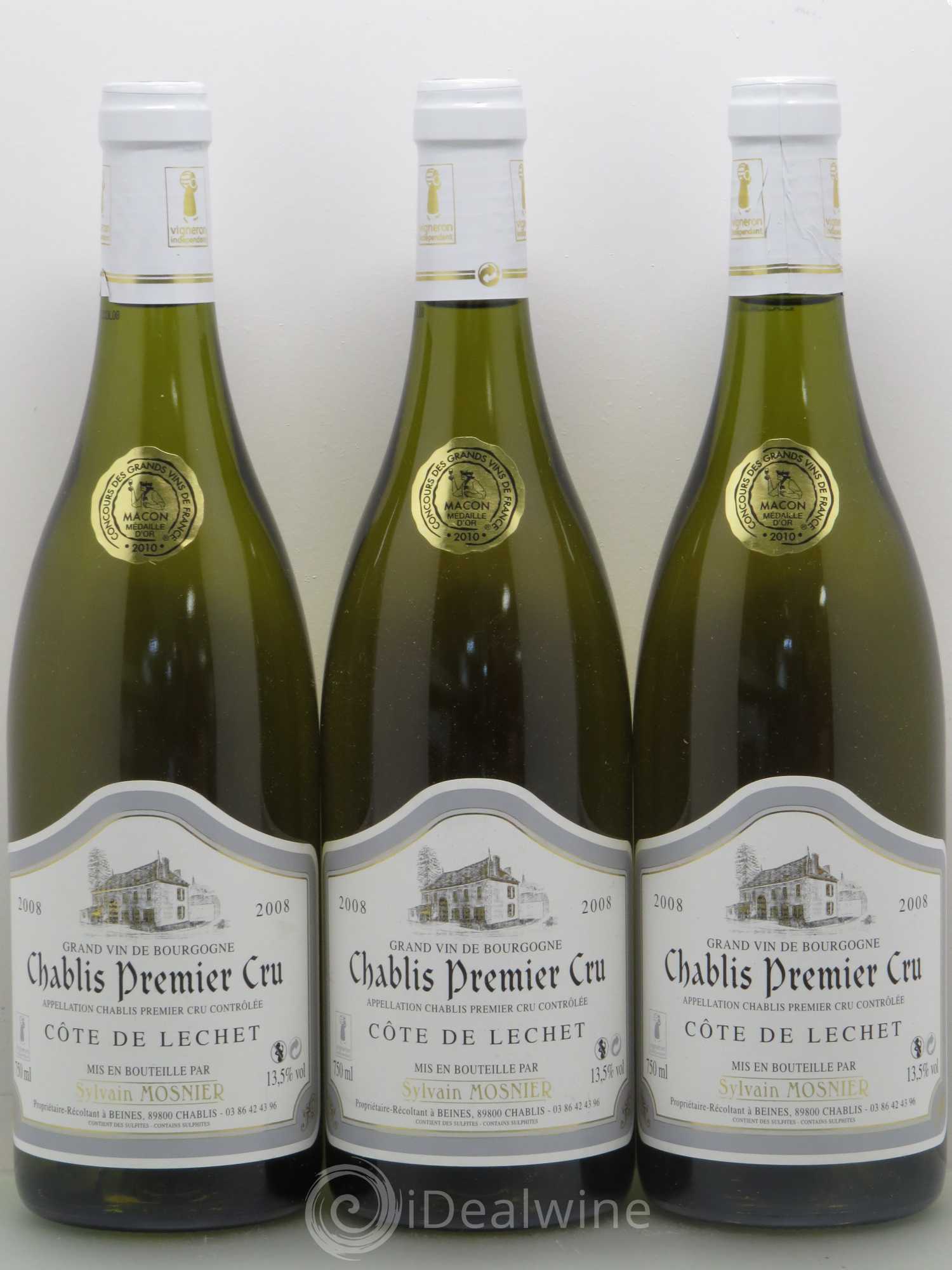 Chablis 1er Cru Mosnier Lechet 2008 - Posten von 6 Flaschen - 1