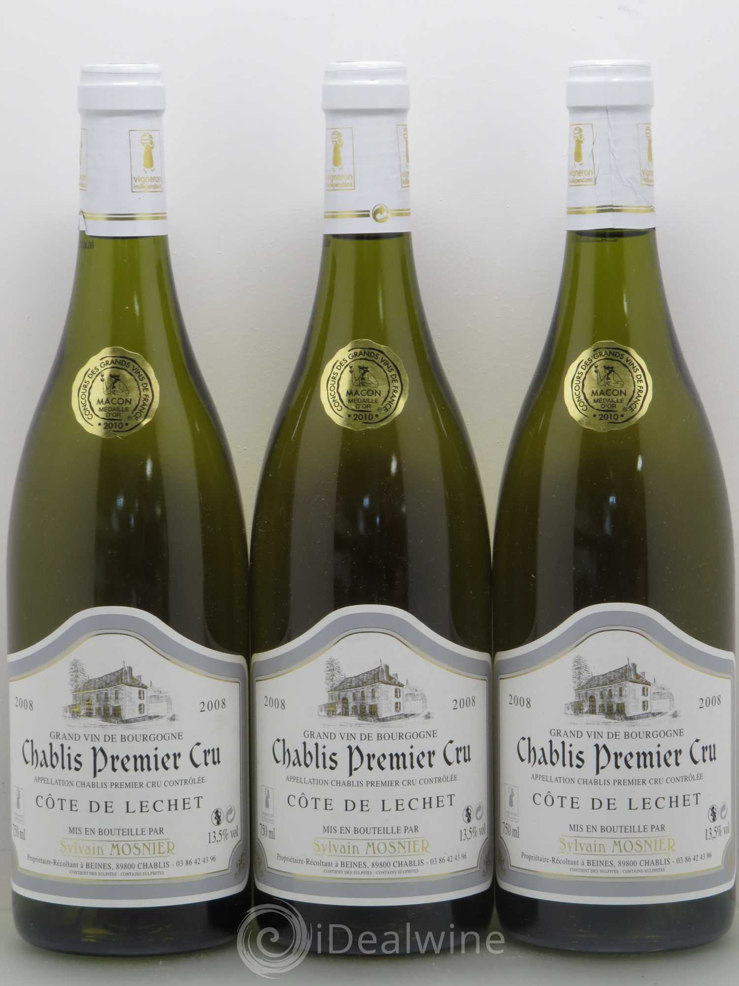 Chablis 1er Cru Mosnier Lechet 2008 - Posten von 6 Flaschen - 2