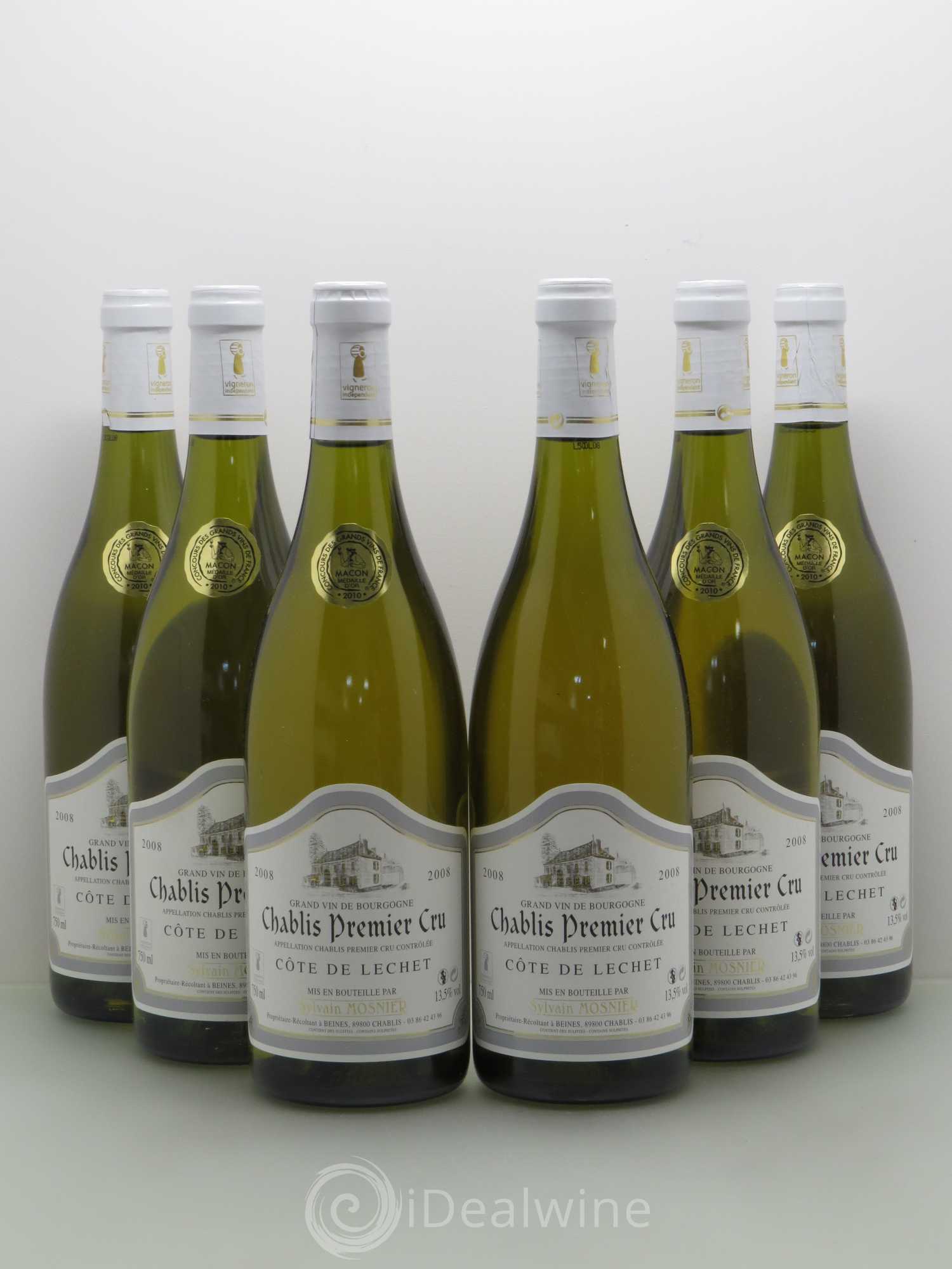 Chablis 1er Cru Mosnier Lechet 2008 - Posten von 6 Flaschen - 0