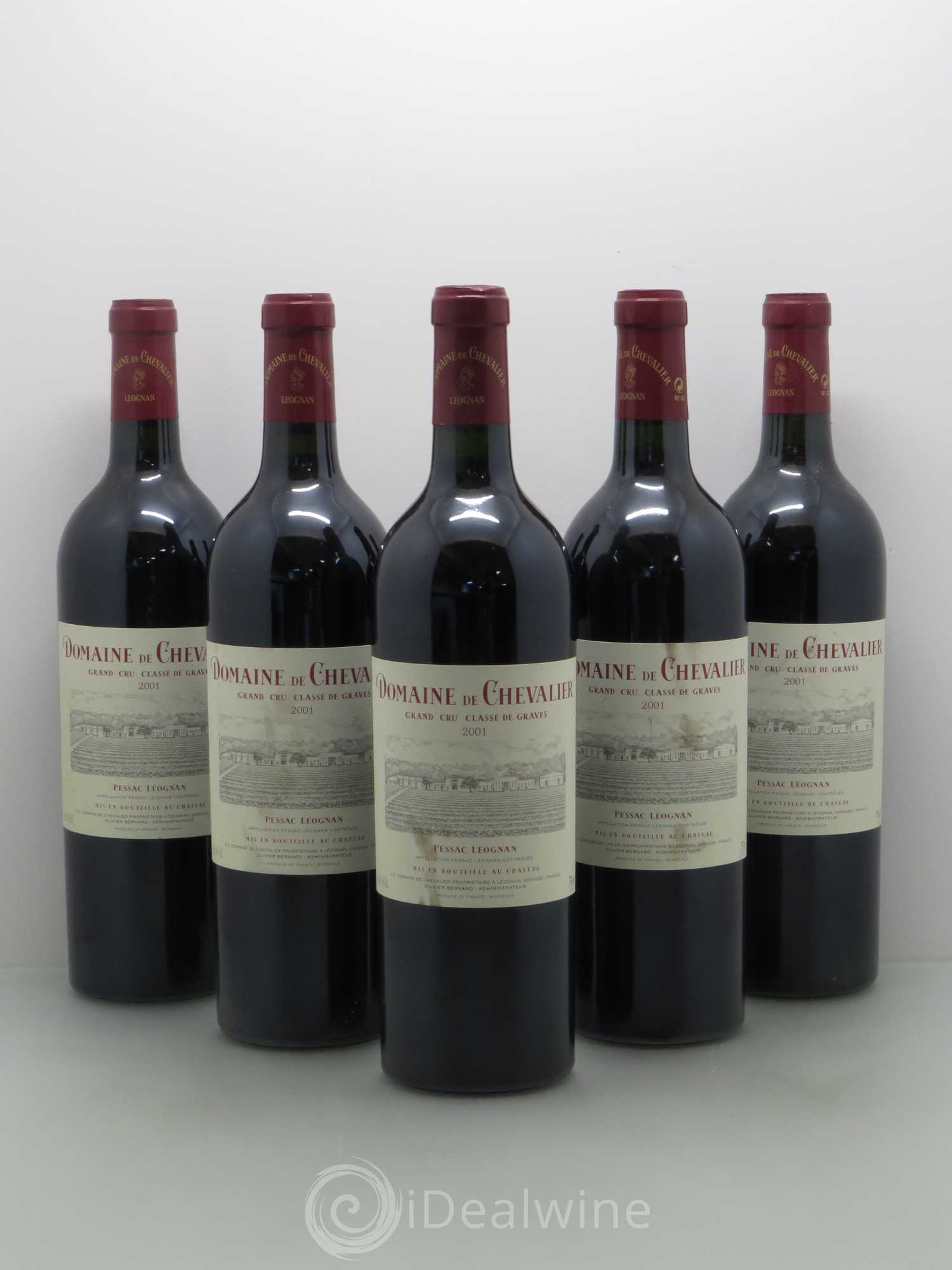 Domaine de Chevalier Cru Classé de Graves 2001 - Lot de 5 bouteilles - 0