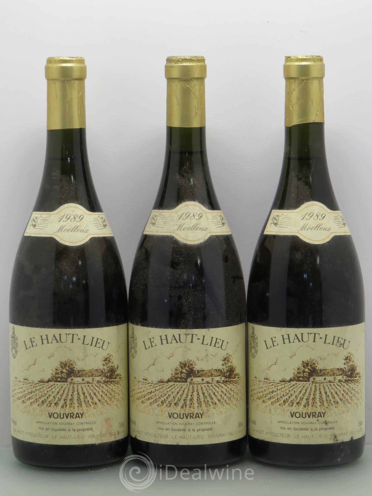 Vouvray Le Haut-Lieu Moelleux Domaine Huet 1989 - Lotto di 3 bottiglie - 0