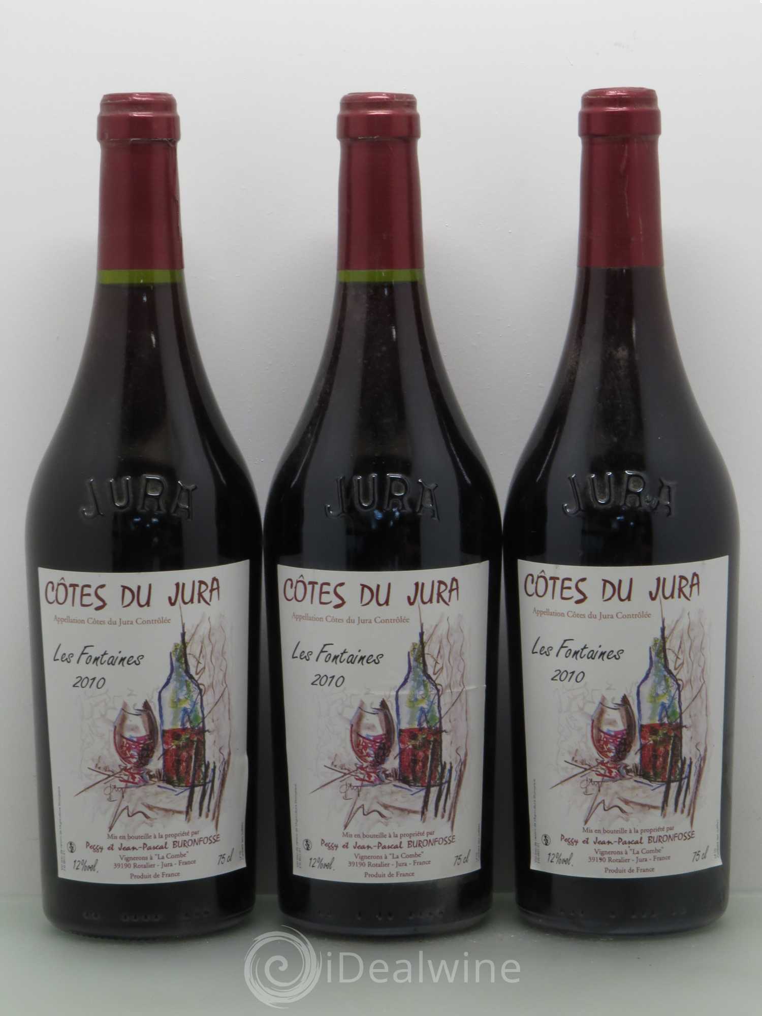 Côtes du Jura Buronfosse Pinot Noir les fontaines 2010 - Posten von 3 Flaschen - 0