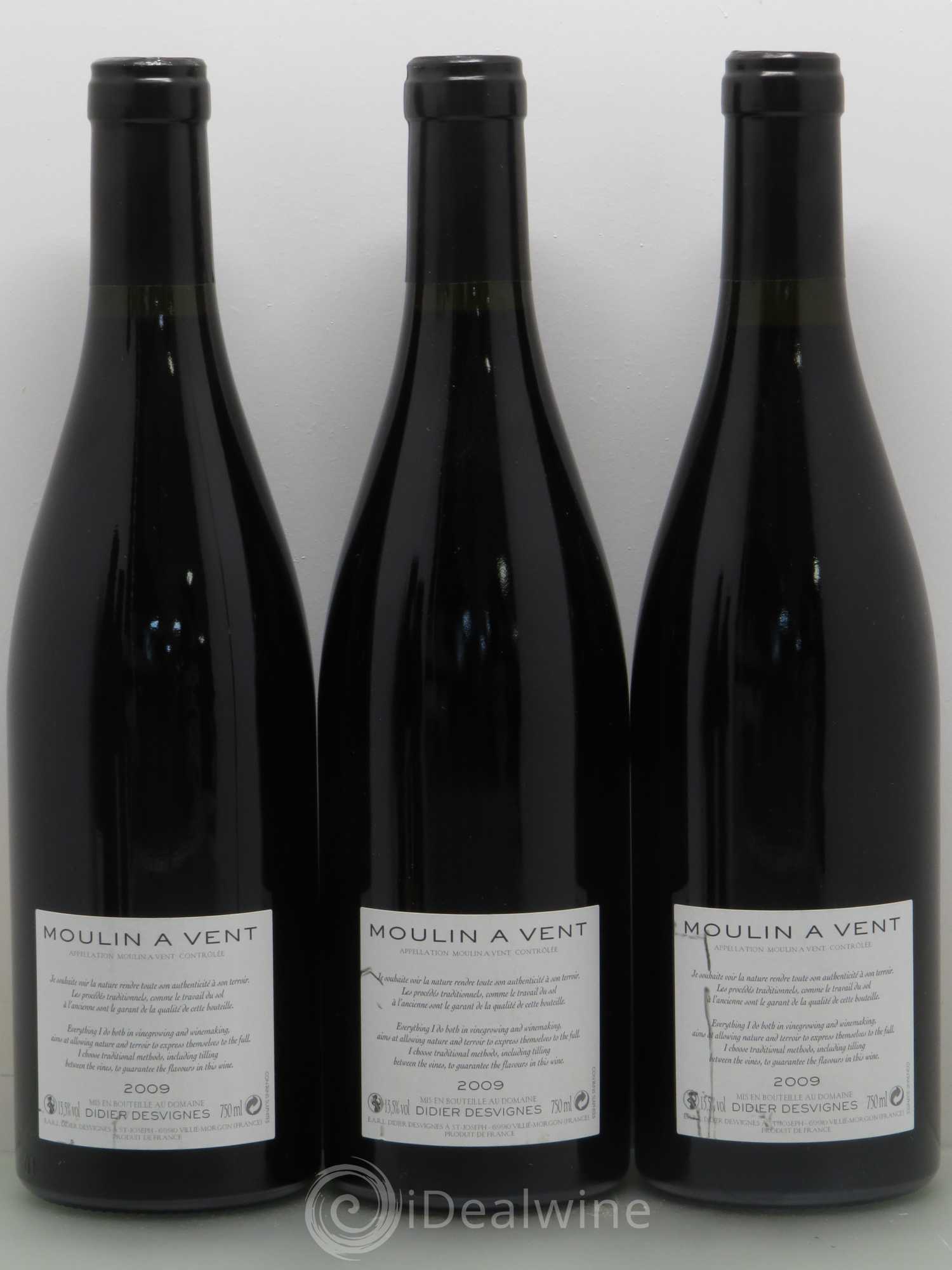 Moulin-à-Vent Didier Desvignes Clos les Charmes 2009 - Posten von 5 Flaschen - 2