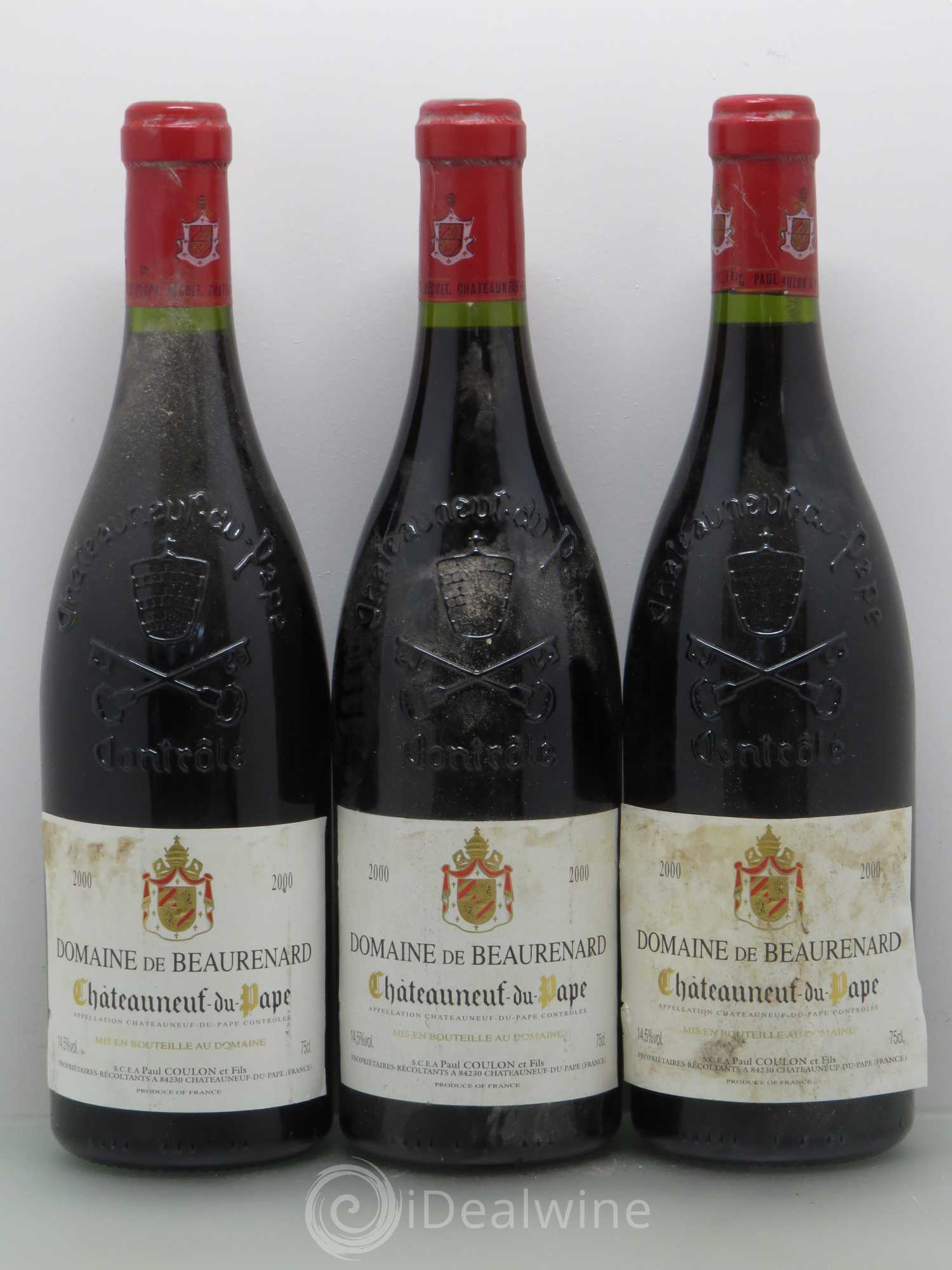 Châteauneuf-du-Pape Beaurenard (Domaine de) 2000 - Lot de 3 bouteilles - 0