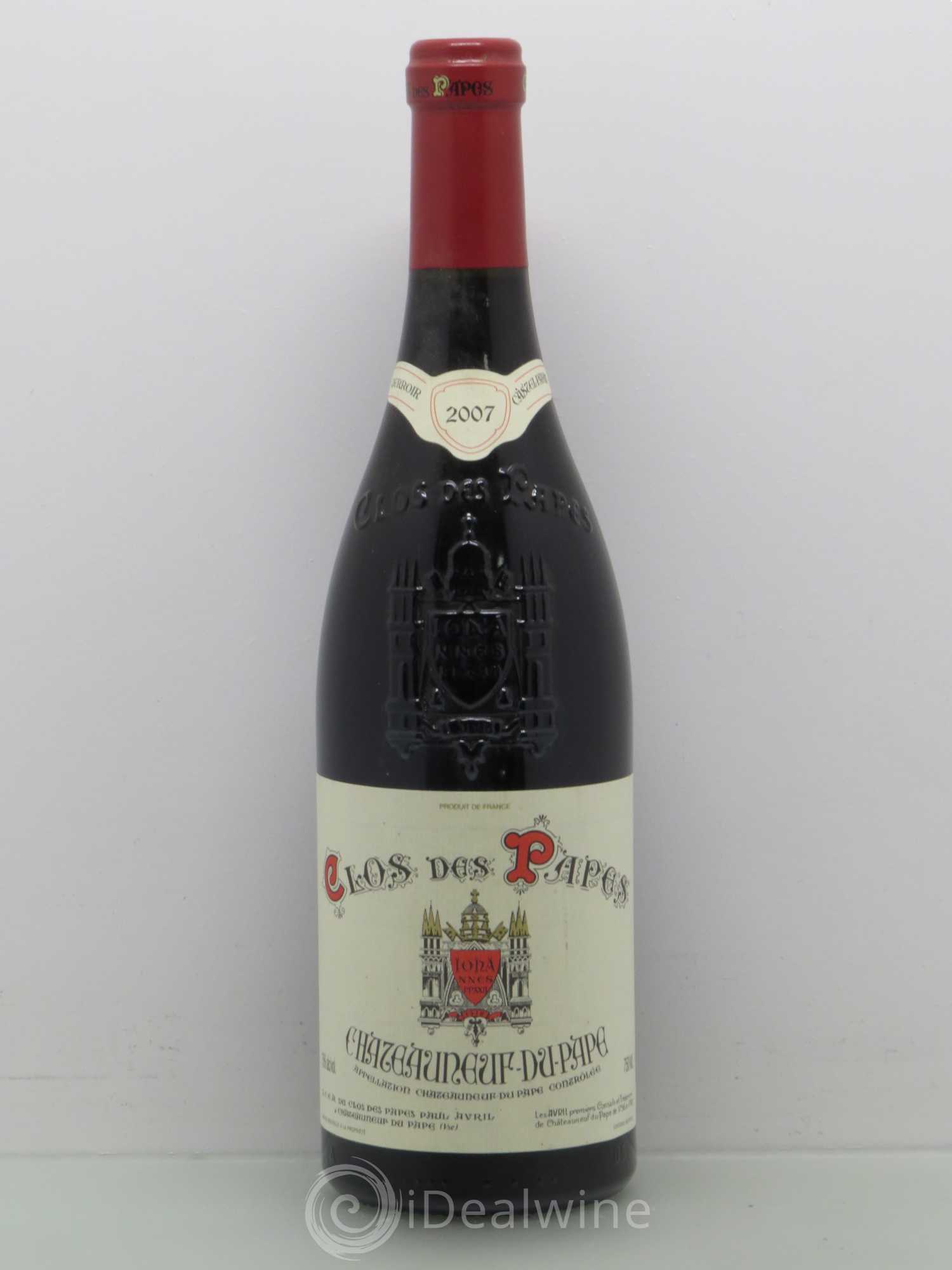 Châteauneuf-du-Pape Clos des Papes - Paul Avril 2007 - Lot de 1 bouteille - 0