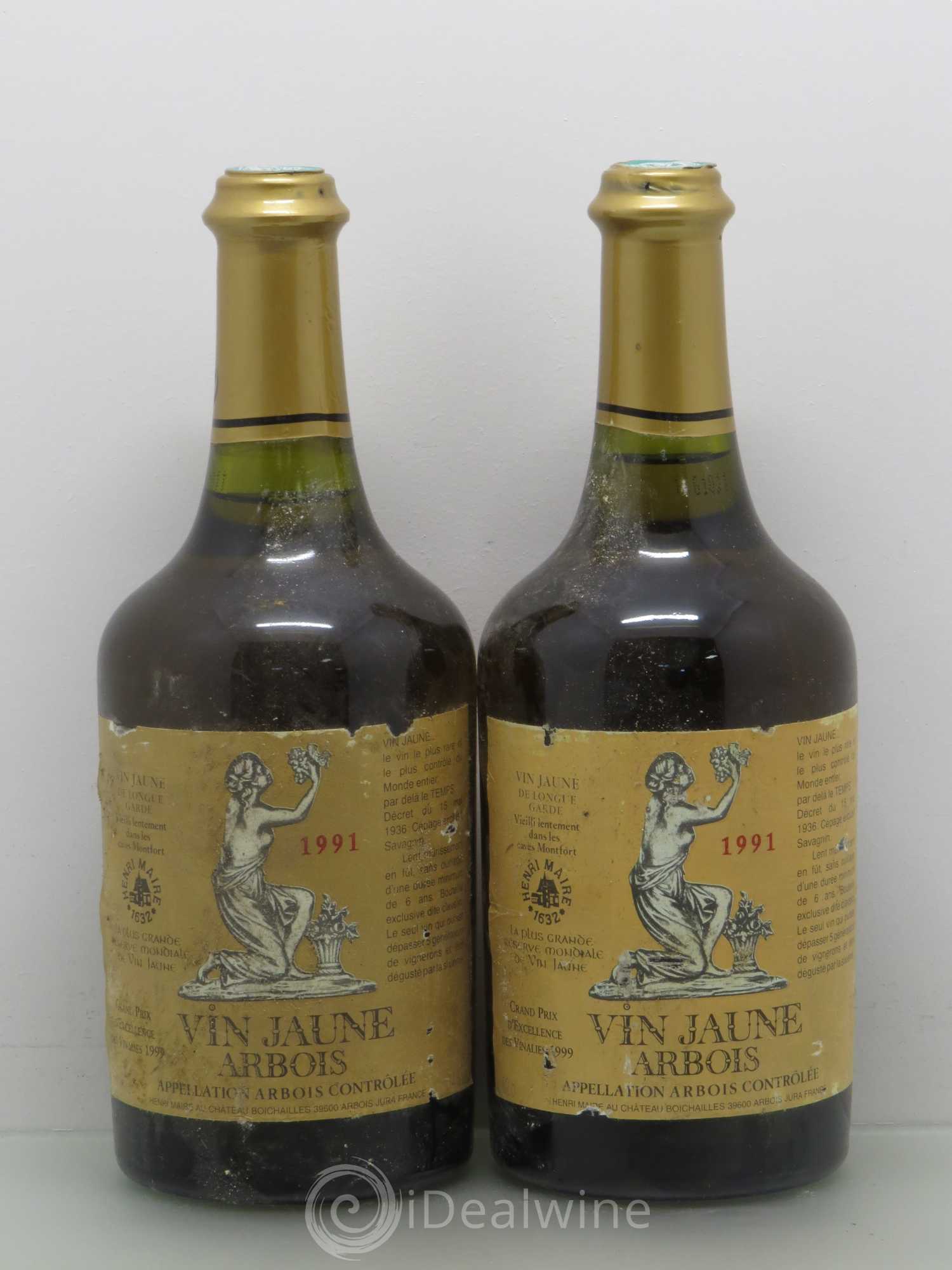 Arbois Vin Jaune Henri Maire 1991 - Lot de 2 bouteilles - 0