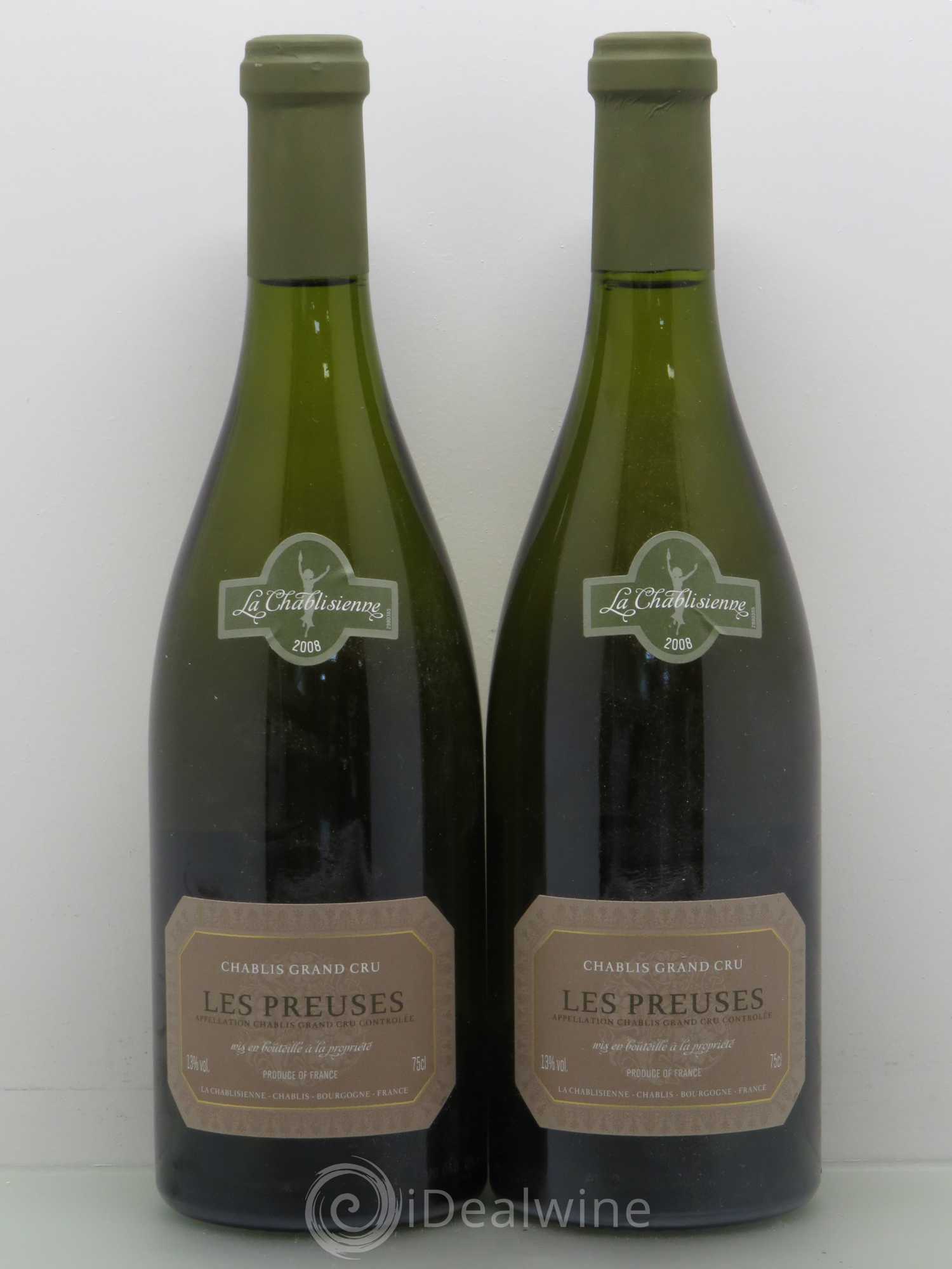 Chablis Grand Cru La Chablisienne Preuses 2008 - Posten von 2 Flaschen - 0