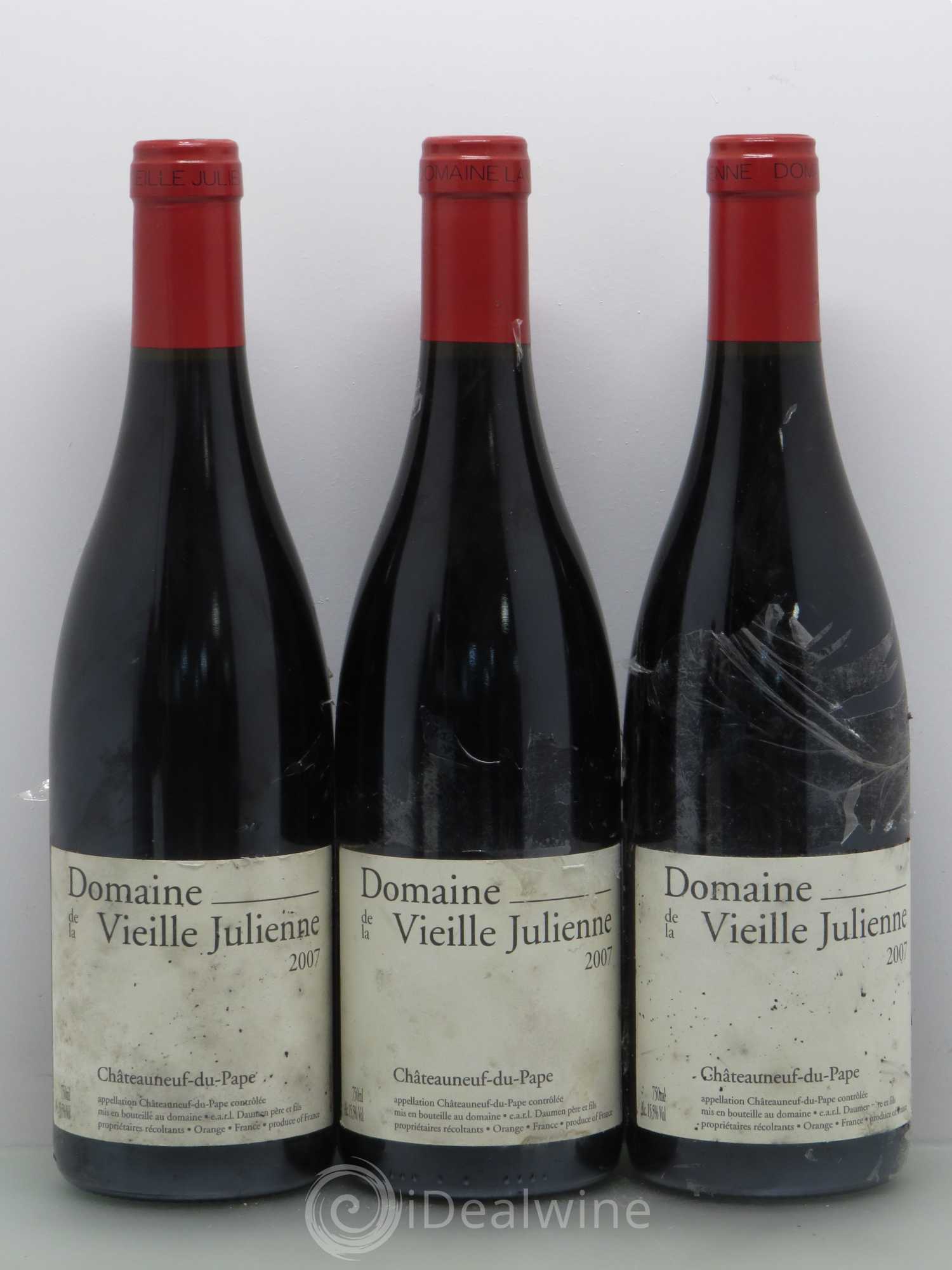 Châteauneuf-du-Pape Vieille Julienne (Domaine de la) Jean-Paul Daumen 2007 - Lot de 3 bouteilles - 0
