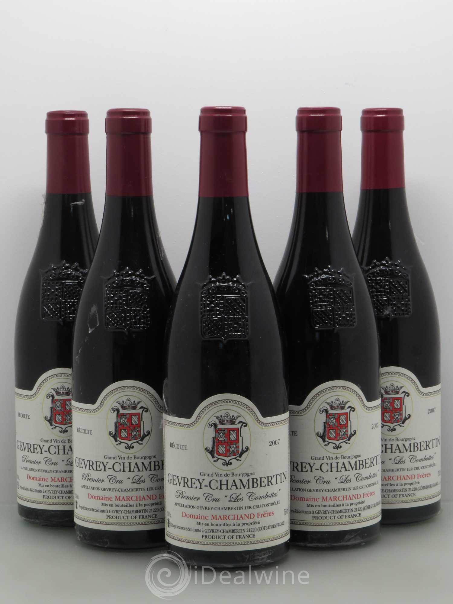 Gevrey-Chambertin 1er Cru Marchand Denis Les Combottes 2007 - Posten von 5 Flaschen - 0