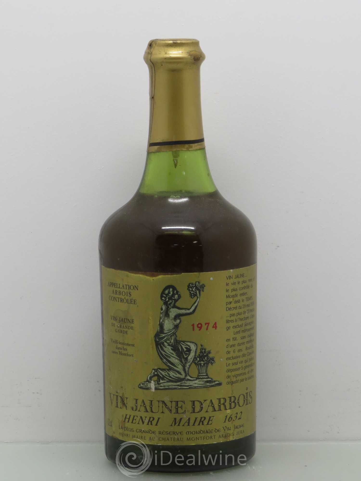 Arbois Vin Jaune Henri Maire 1974 - Lot de 1 bouteille - 0