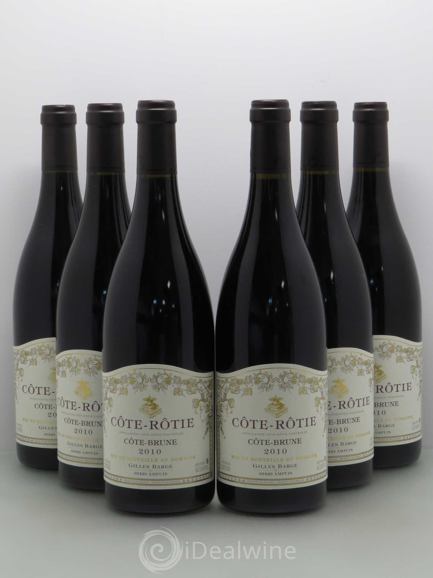 Côte-Rôtie Côte Brune Barge 2010 - Posten von 6 Flaschen - 0