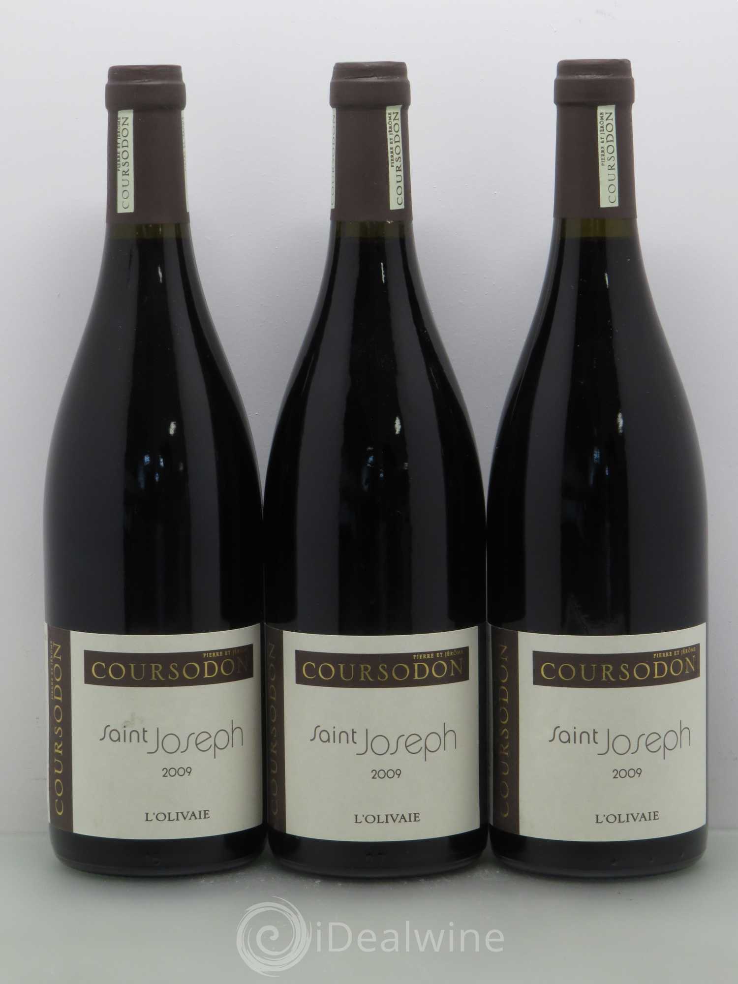 Saint-Joseph L'Olivaie Pierre et Jérôme Coursodon 2009 - Lot de 3 bouteilles - 0