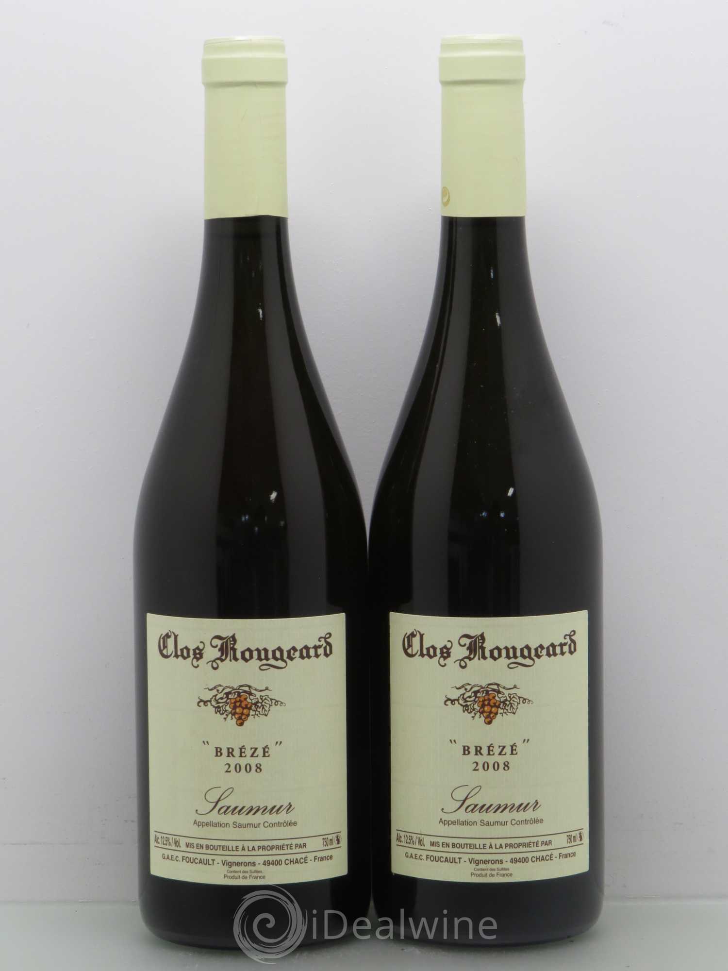 Saumur Brézé Clos Rougeard 2008 - Lot de 2 bouteilles - 0