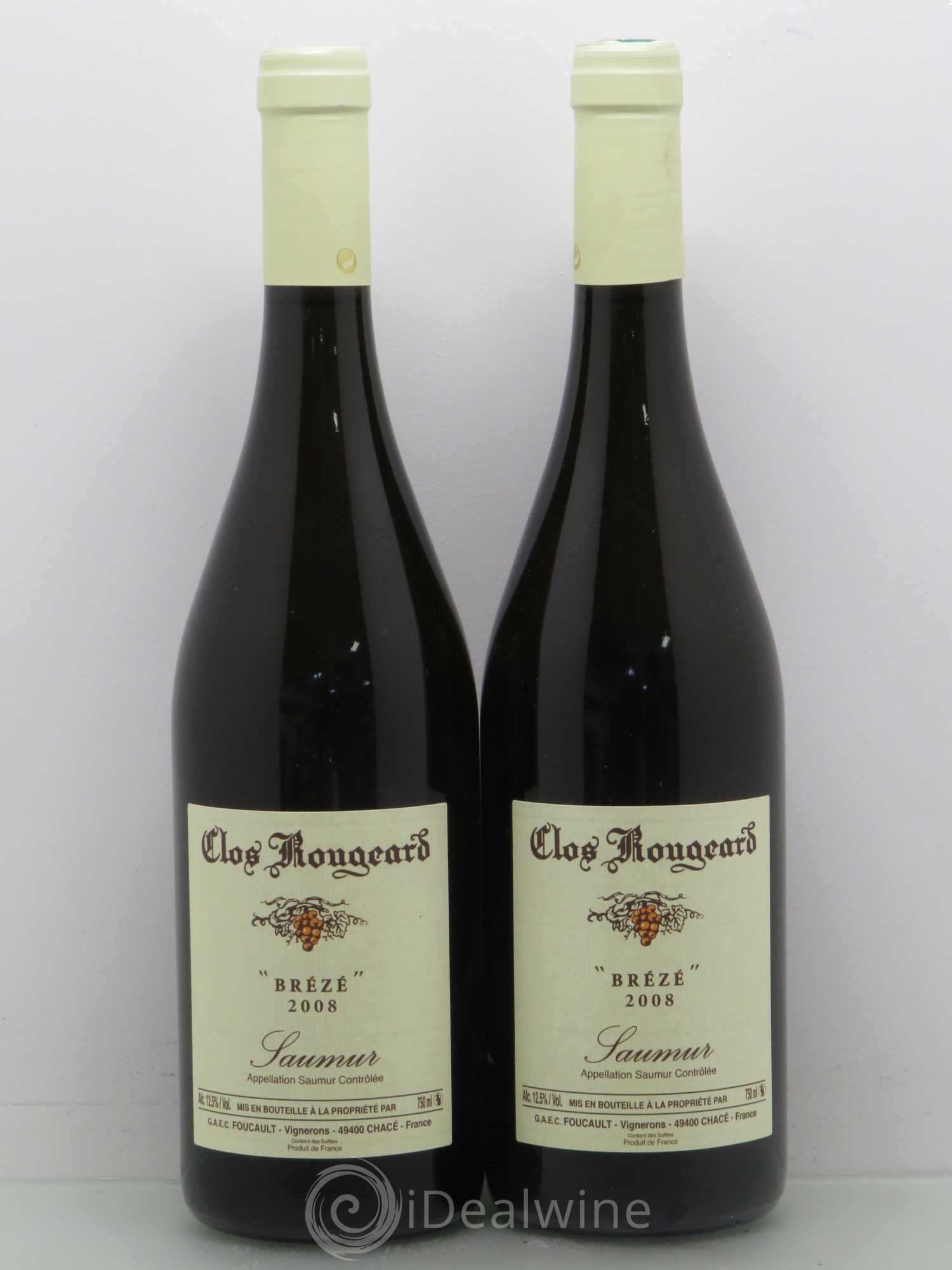 Saumur Brézé Clos Rougeard 2008 - Lot de 2 bouteilles - 0