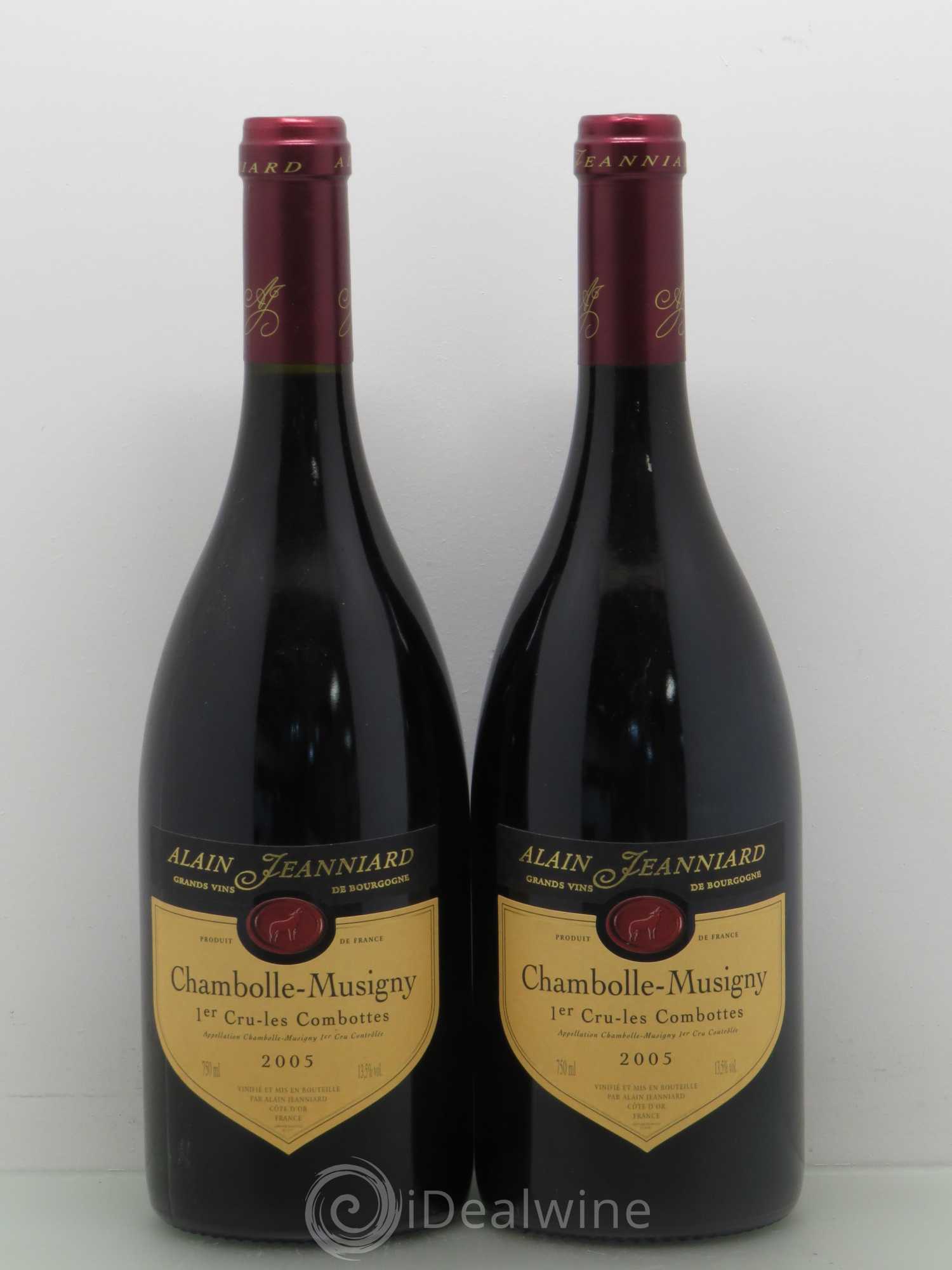Chambolle-Musigny 1er Cru Jeanniard Les Combottes 2005 - Posten von 5 Flaschen - 2