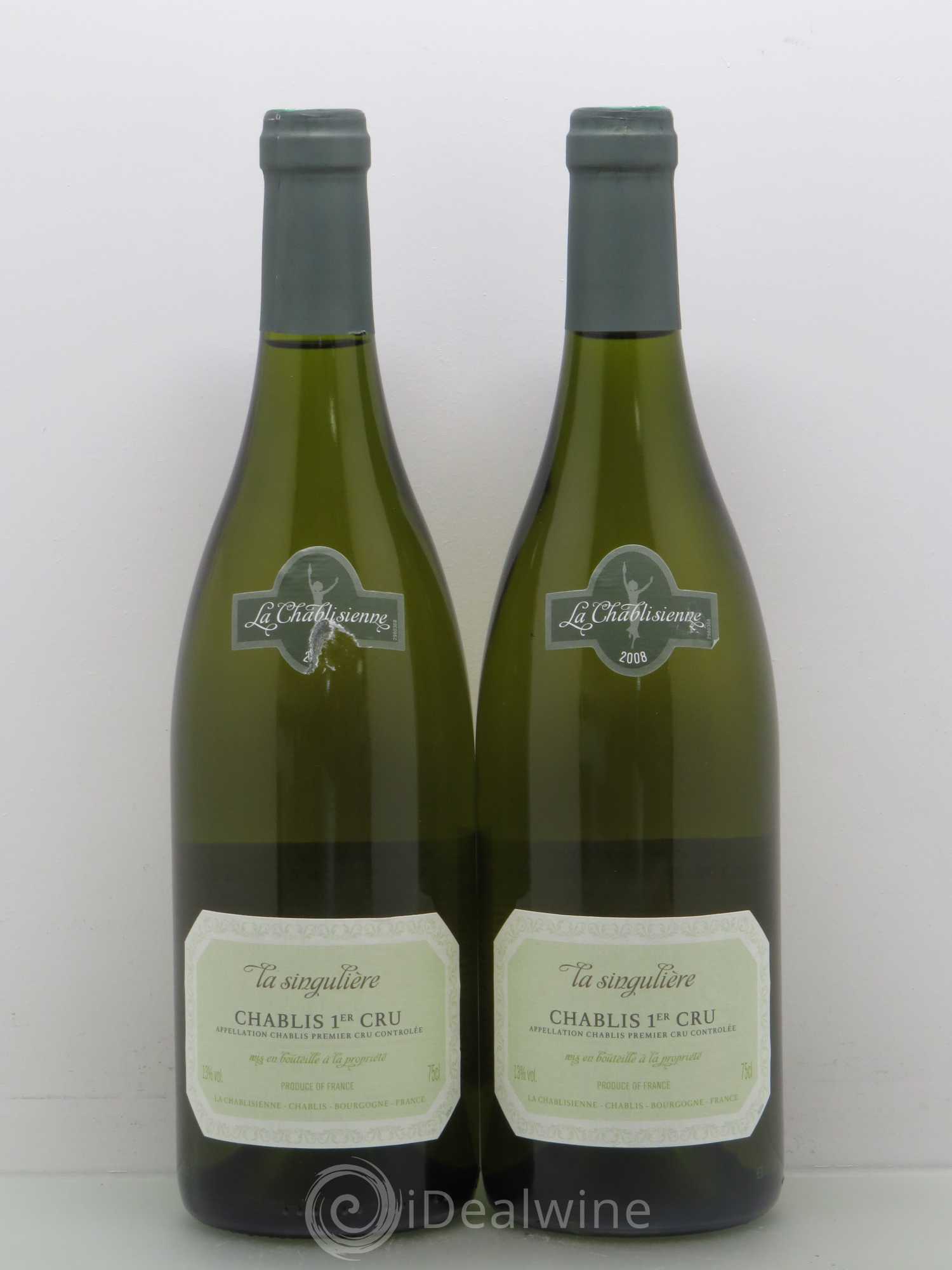 Chablis 1er Cru Chablisienne Singulière 2008 - Posten von 2 Flaschen - 0