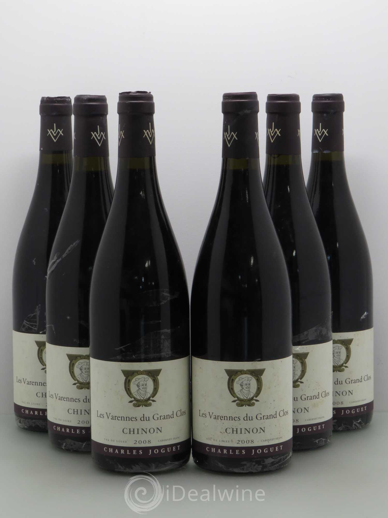 Chinon Les Varennes du Grand Clos Charles Joguet 2008 - Lot de 6 bouteilles - 0